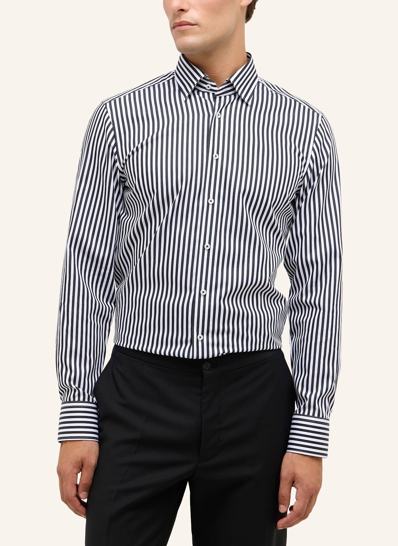 ETERNA Hemd SLIM FIT: SCHWARZ