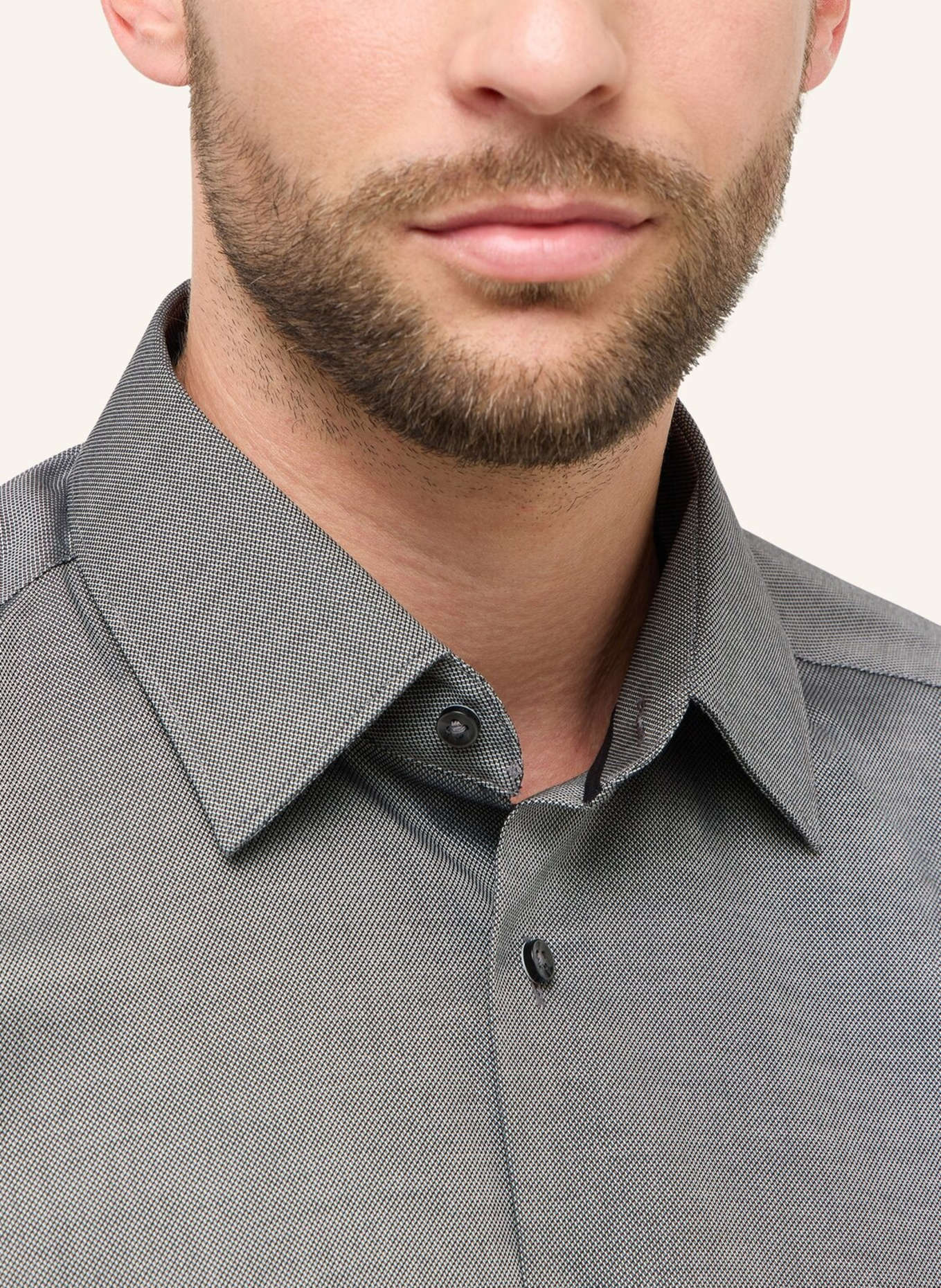 ETERNA Piqué-Hemd Comfort Fit: GRAU