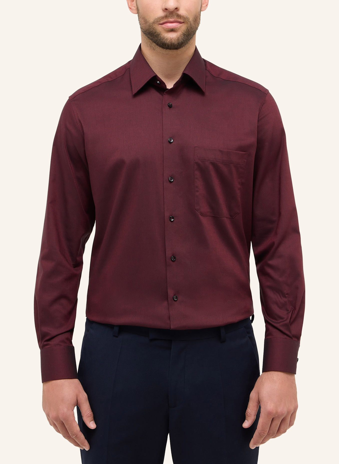 ETERNA Piqué-Hemd Comfort Fit: LILA