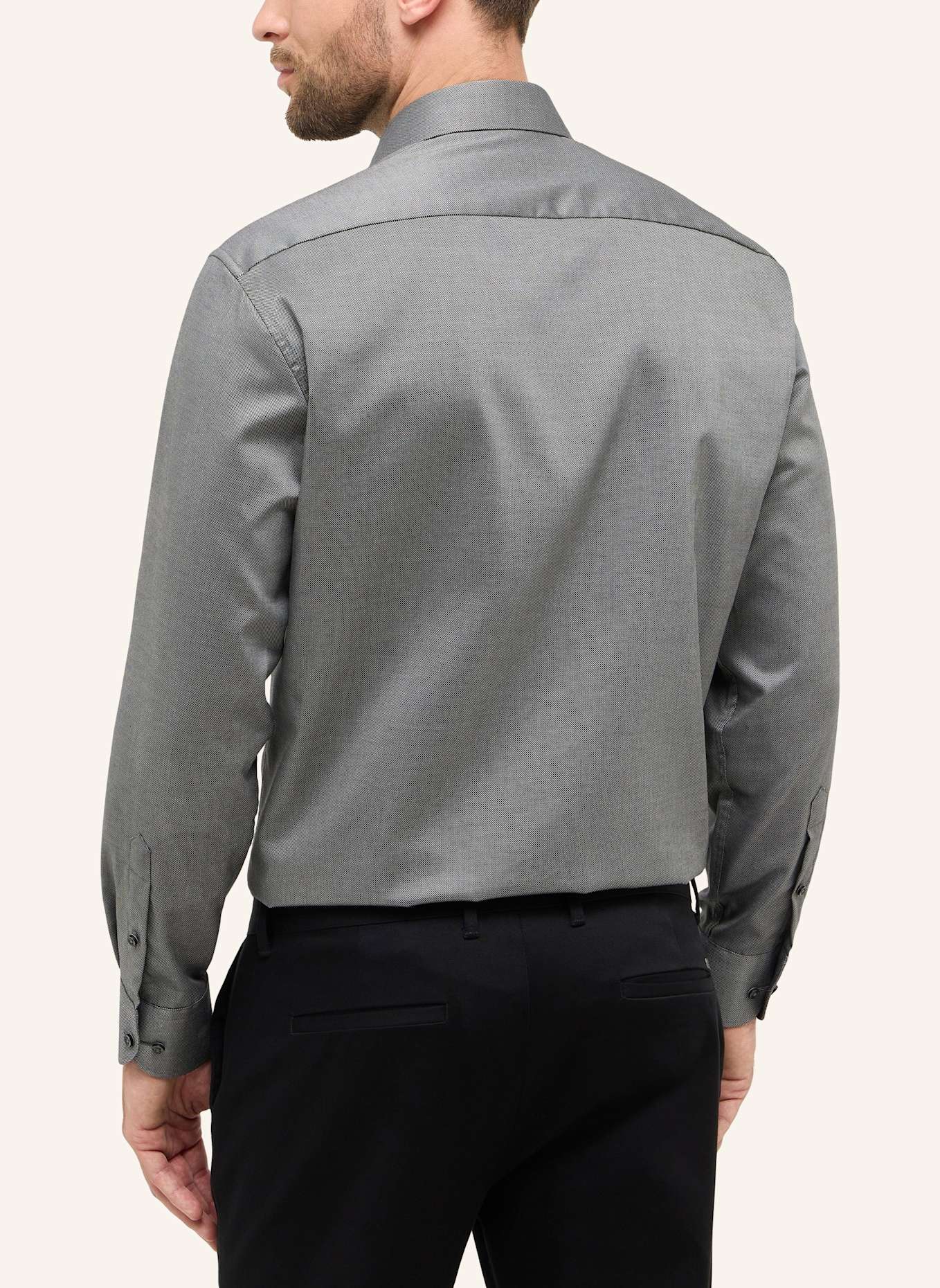 ETERNA Piqué-Hemd Comfort Fit: GRAU