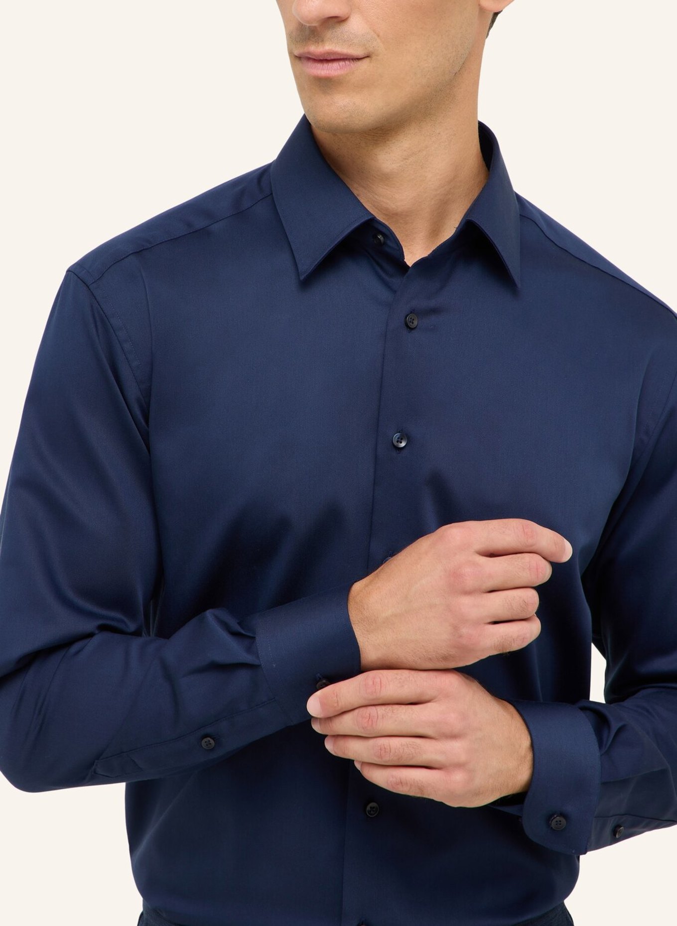 ETERNA Hemd MODERN FIT: DUNKELBLAU