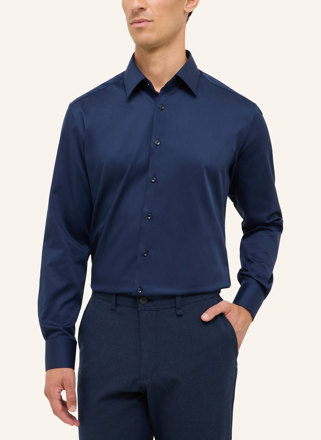 ETERNA Hemd MODERN FIT: DUNKELBLAU