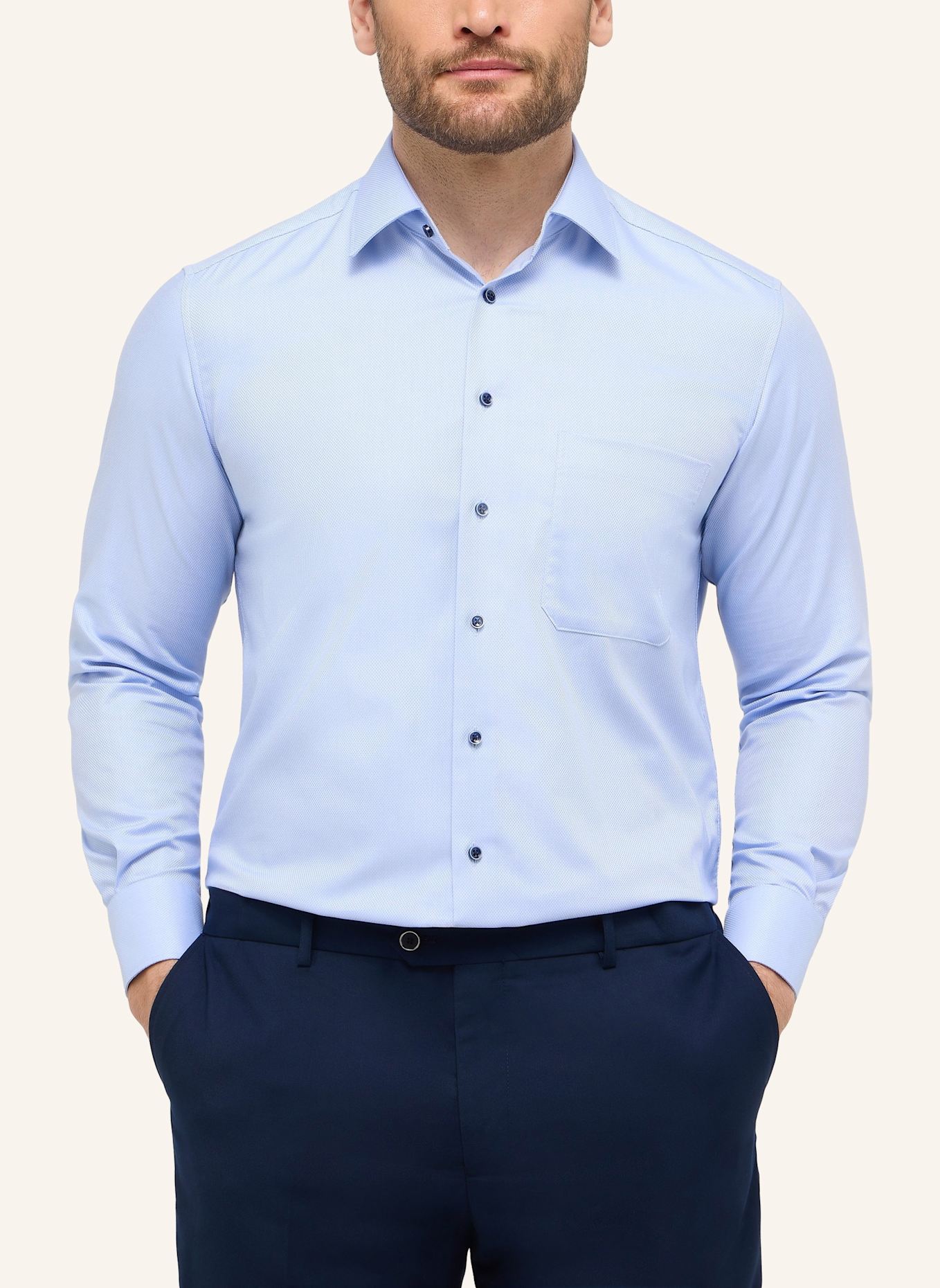 ETERNA Hemd Comfort Fit: HELLBLAU