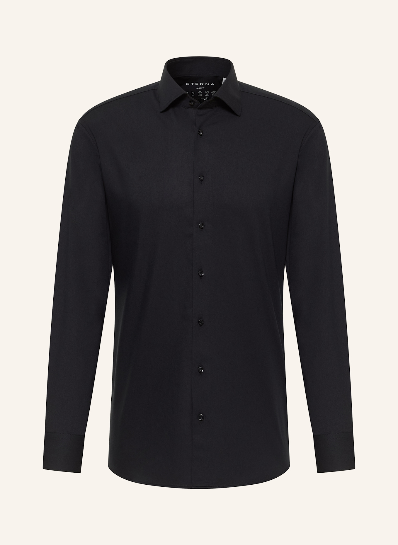 ETERNA Hemd SLIM FIT: SCHWARZ