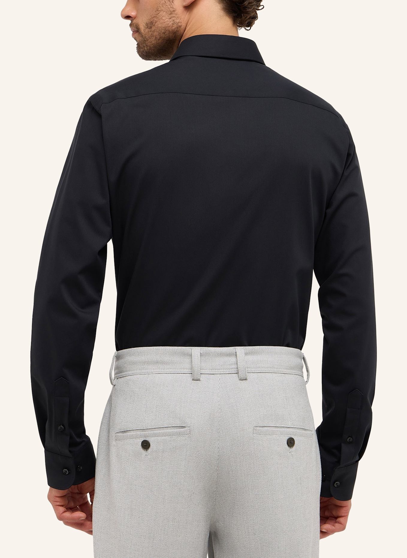 ETERNA Hemd SLIM FIT: SCHWARZ