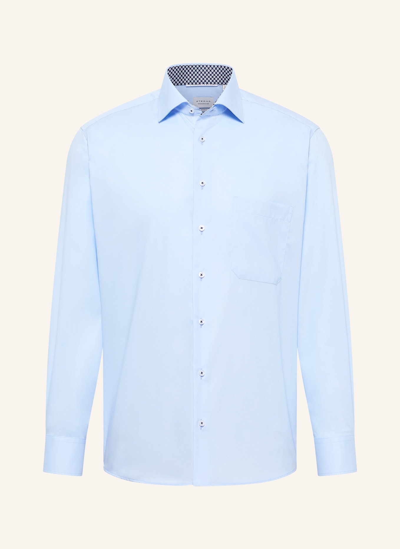 ETERNA Hemd Comfort Fit: HELLBLAU