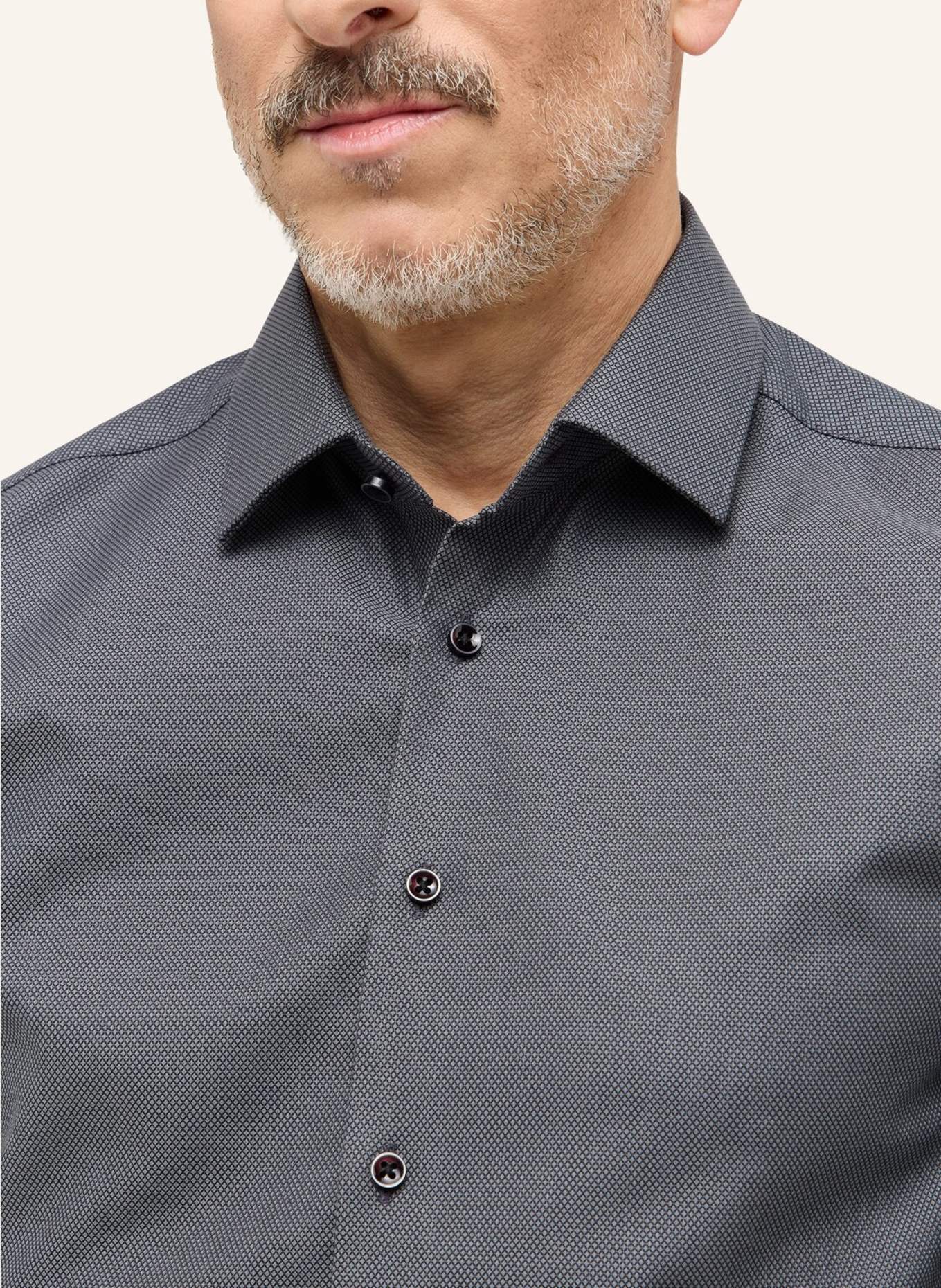 ETERNA Hemd SLIM FIT: SCHWARZ