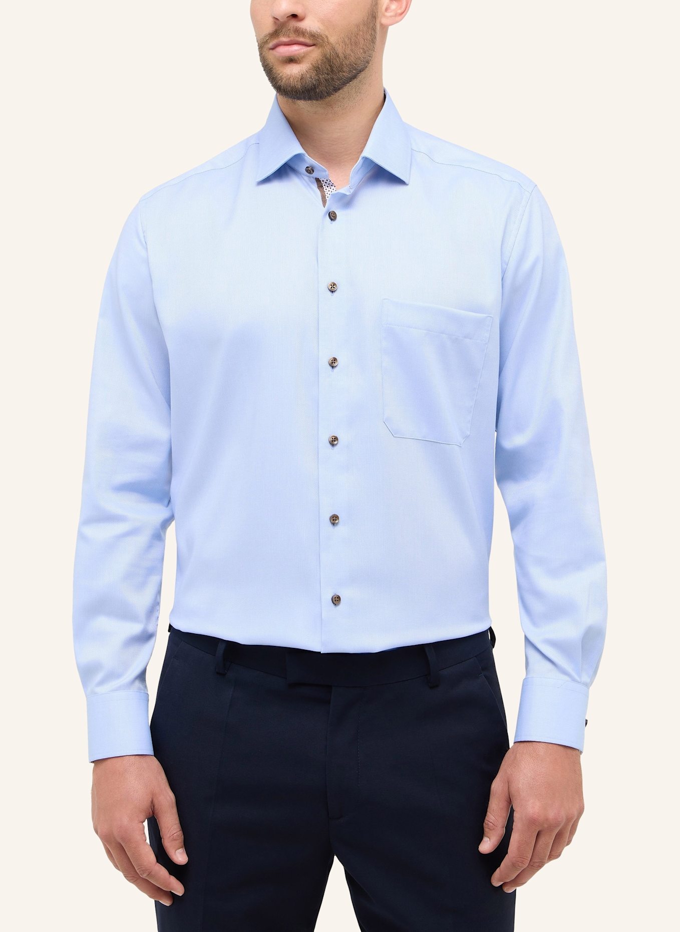 ETERNA Hemd Comfort Fit: HELLBLAU