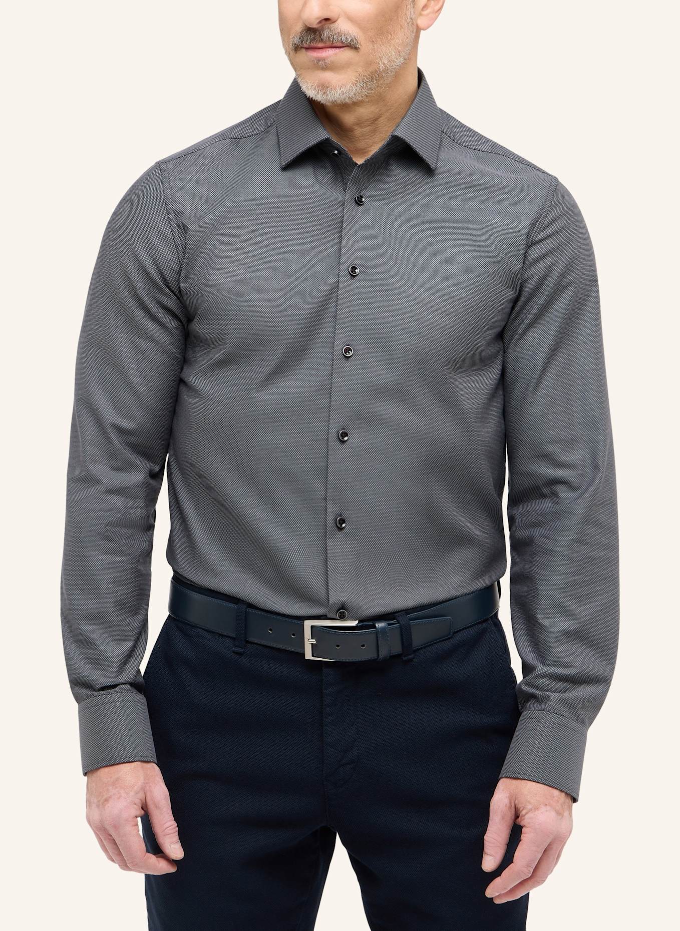 ETERNA Hemd SLIM FIT: SCHWARZ