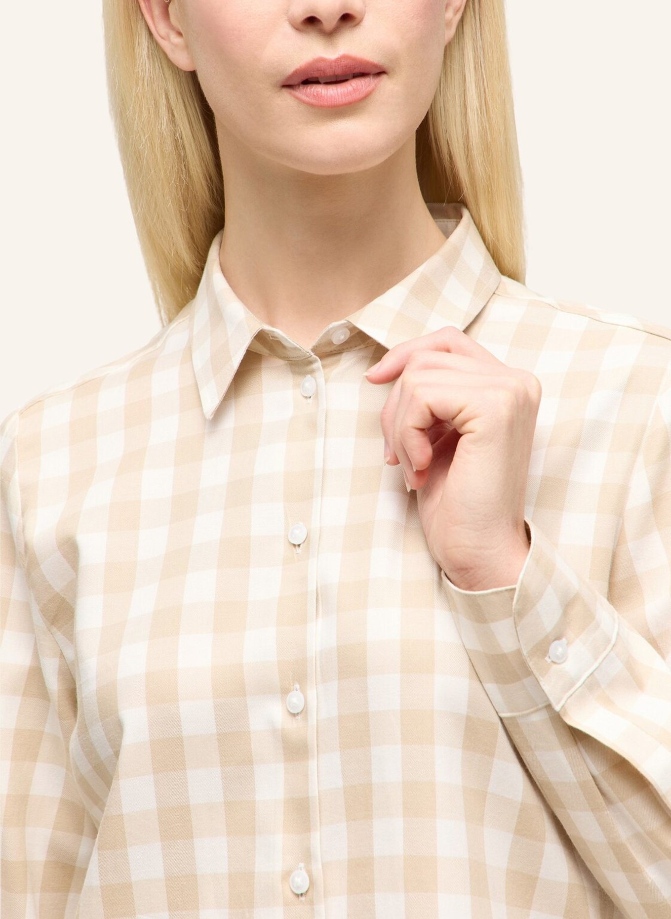 ETERNA Bluse REGULAR FIT: BEIGE