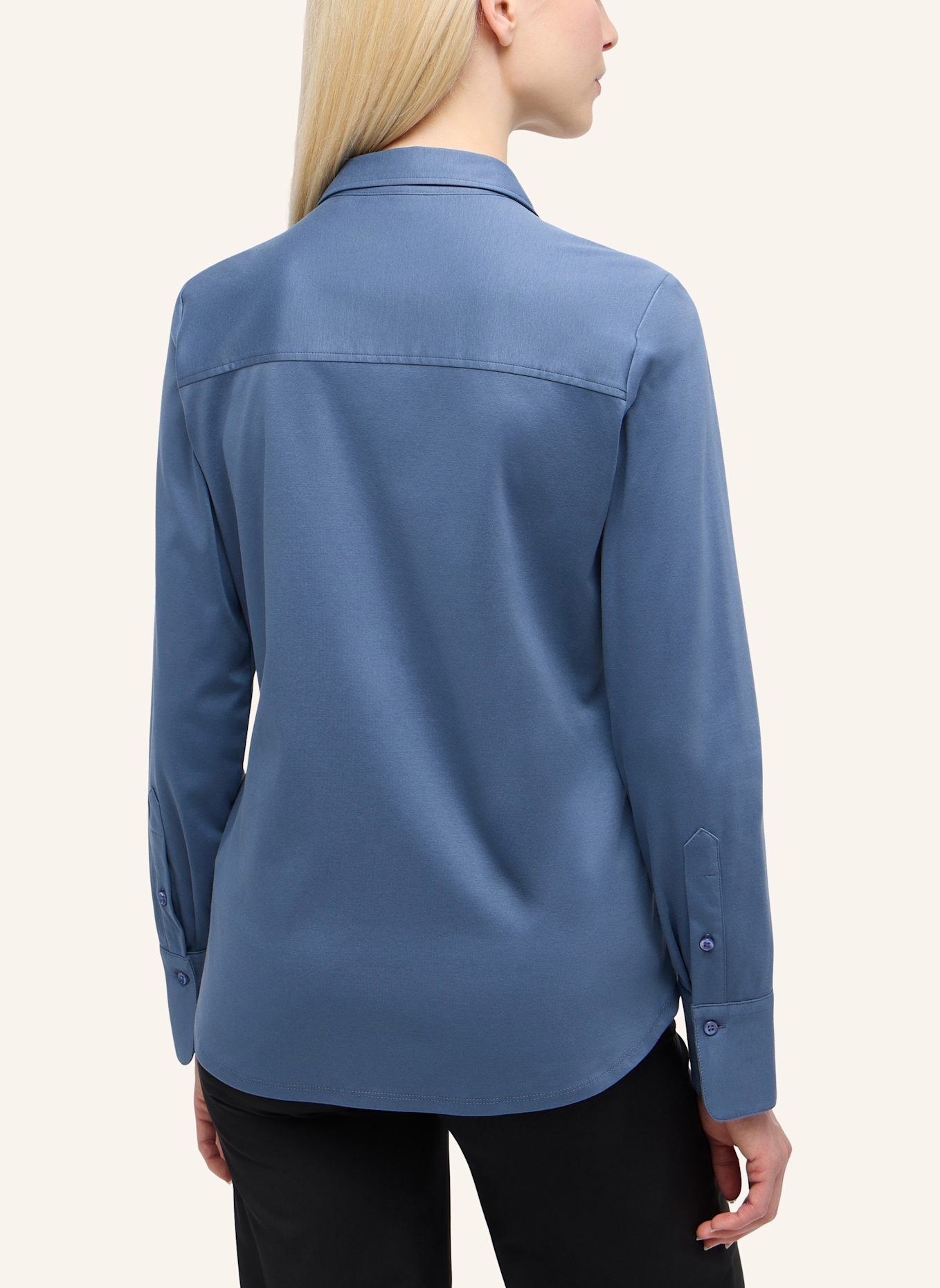 ETERNA Bluse FITTED: DUNKELBLAU