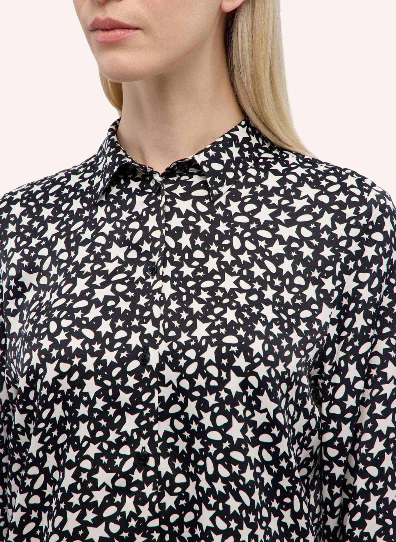 ETERNA Bluse REGULAR FIT: SCHWARZ