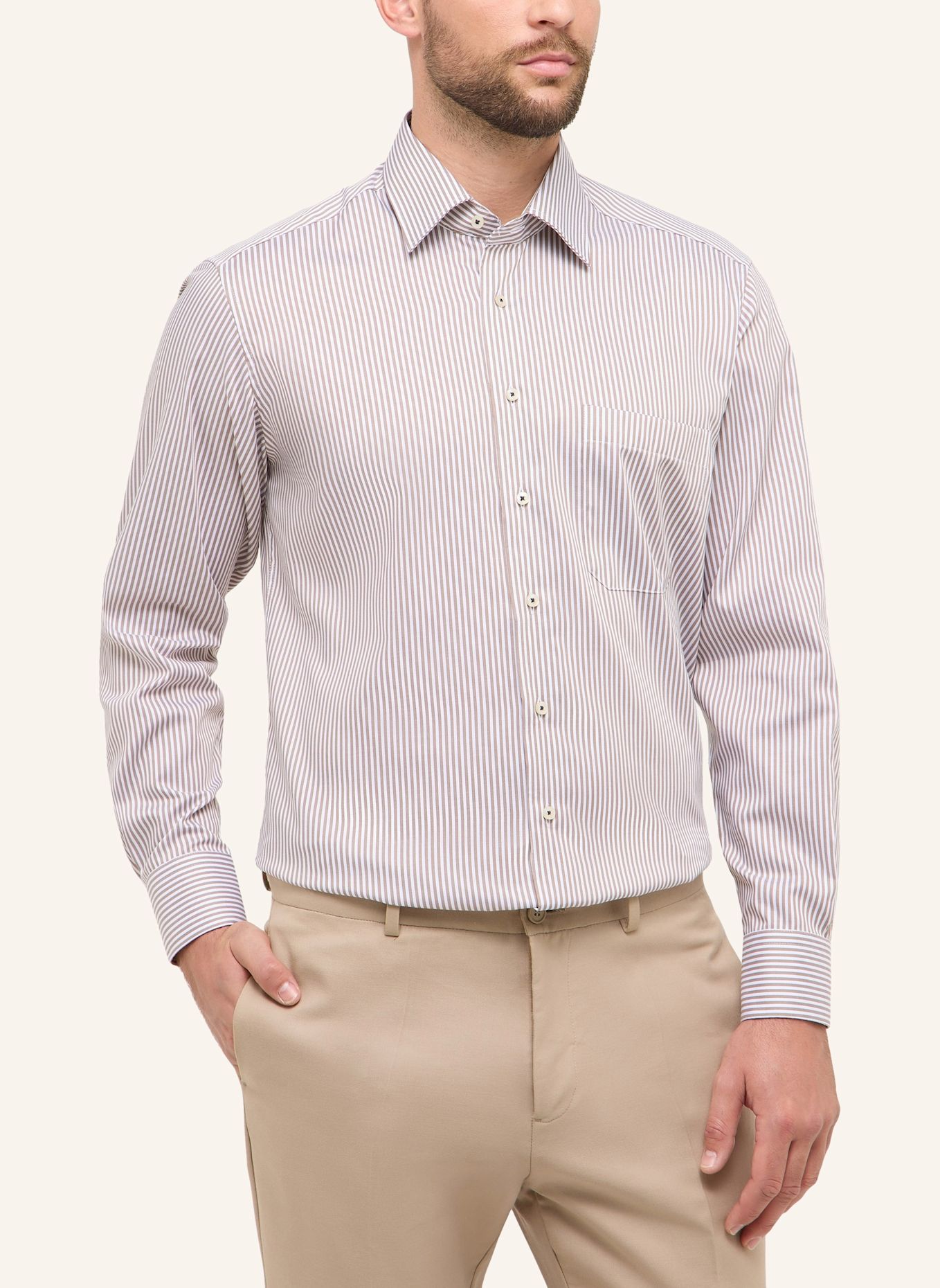 ETERNA Hemd COMFORT FIT: BEIGE