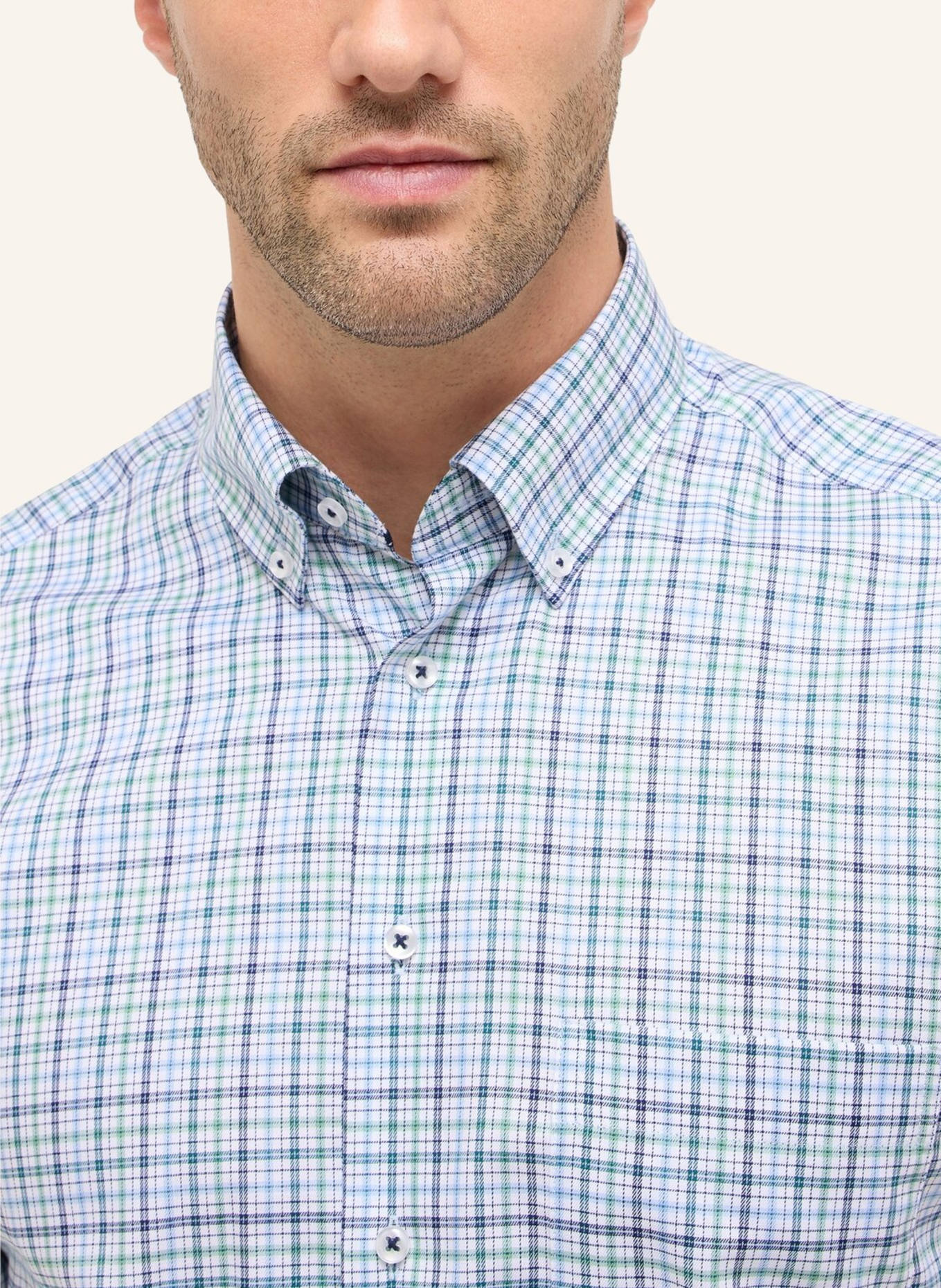 ETERNA Hemd MODERN FIT: GRÜN