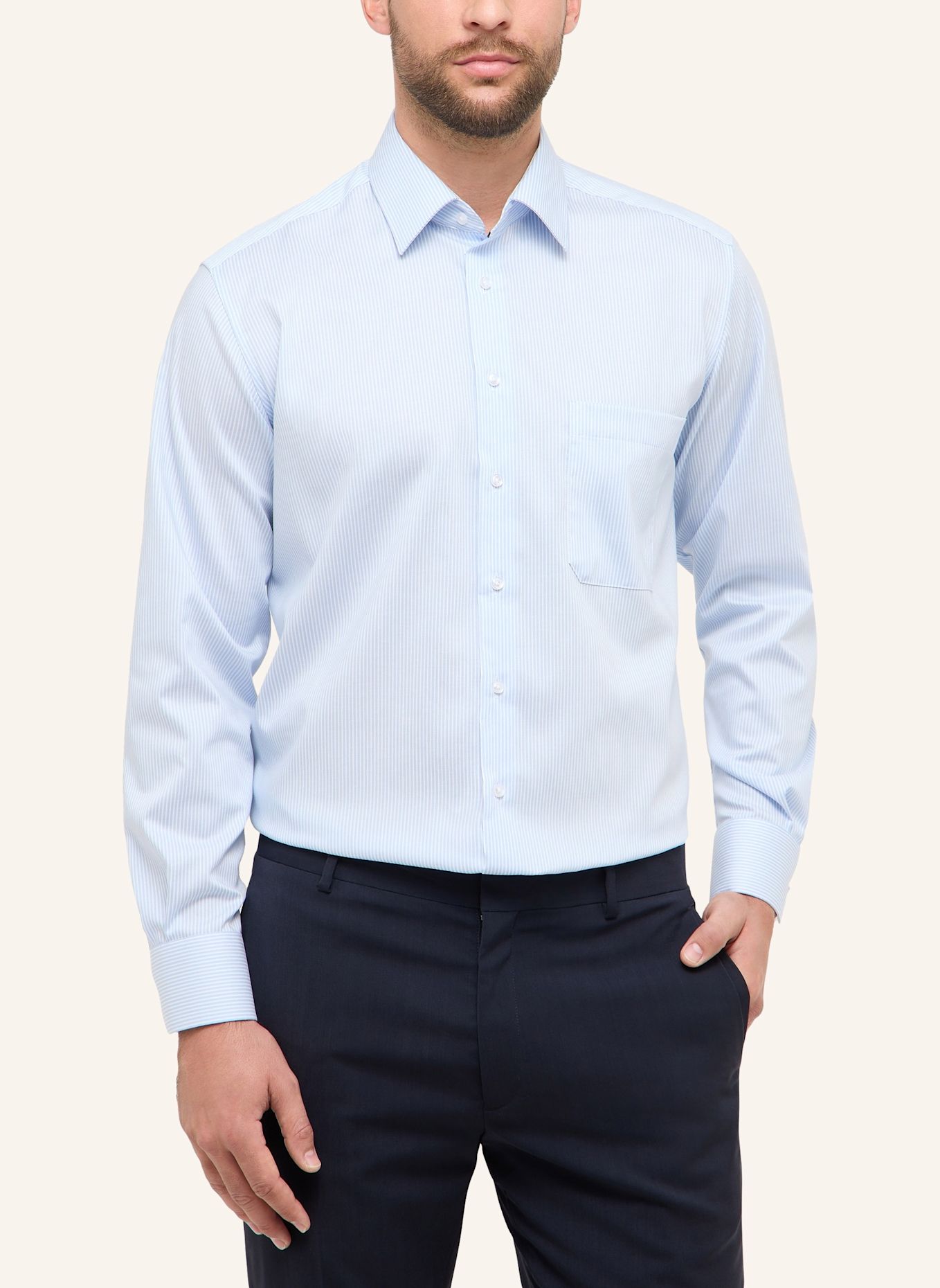 ETERNA Hemd Comfort Fit: BLAU