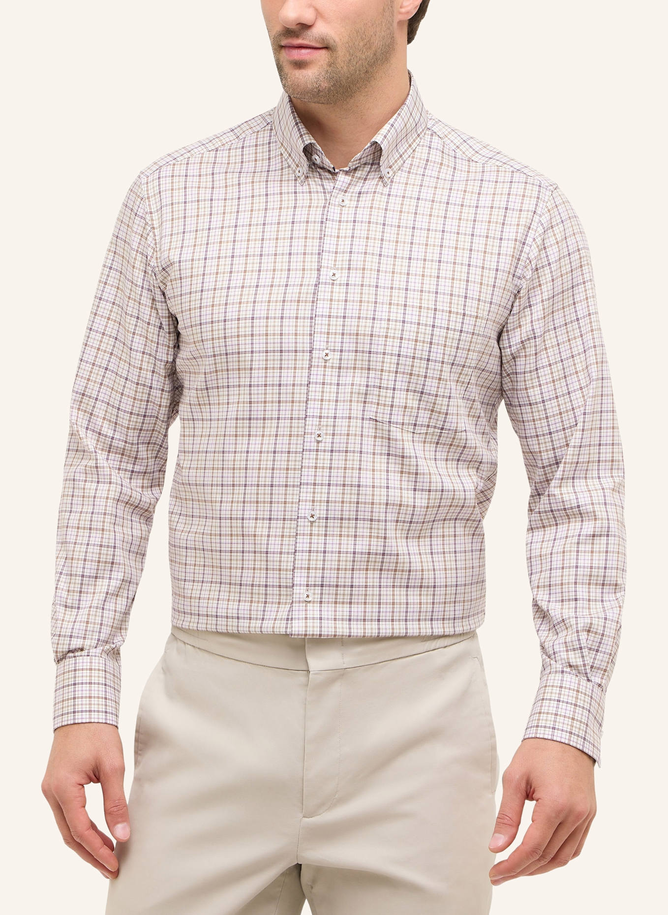 ETERNA Hemd MODERN FIT: BRAUN