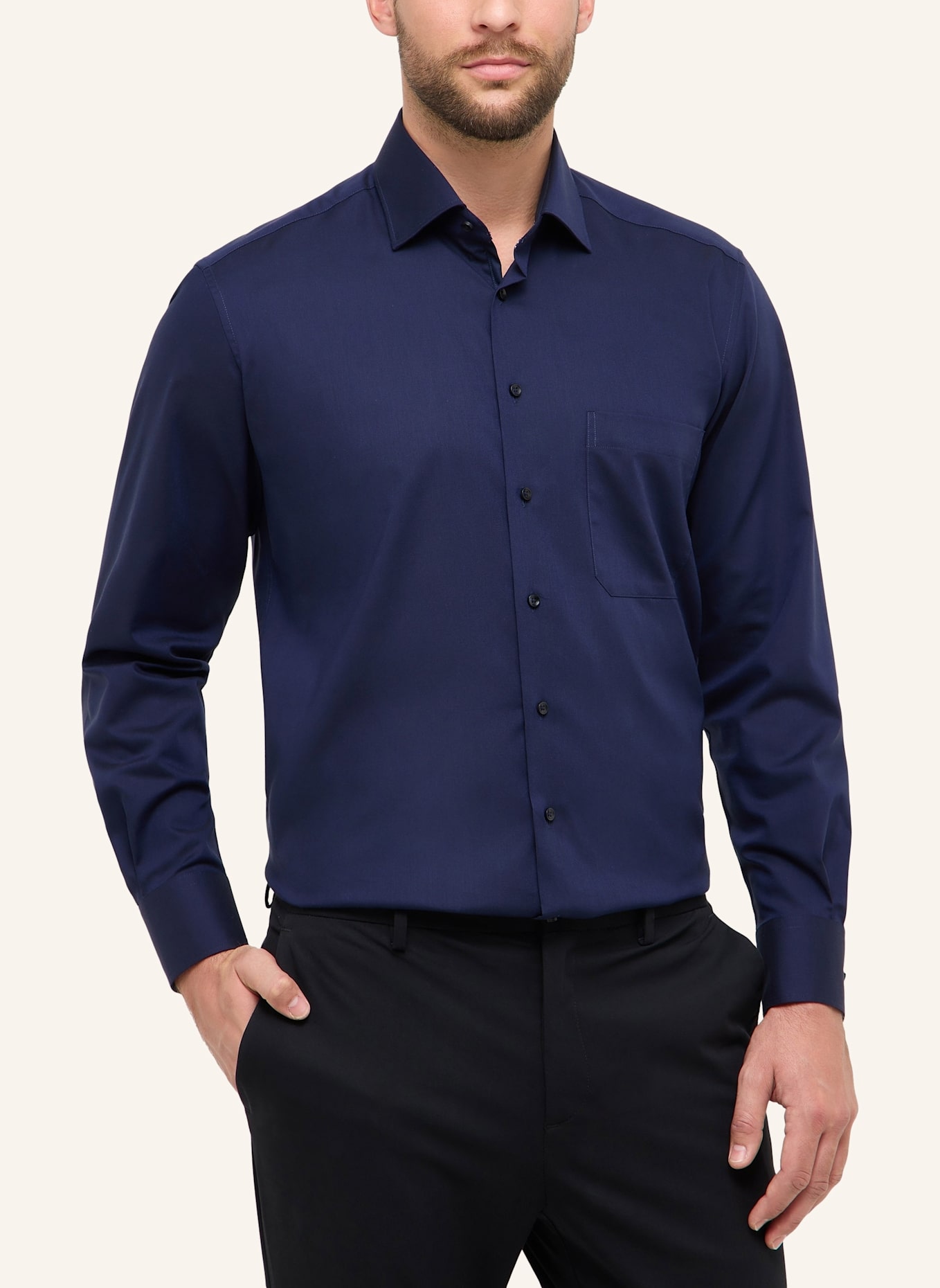 ETERNA Hemd Comfort Fit: DUNKELBLAU