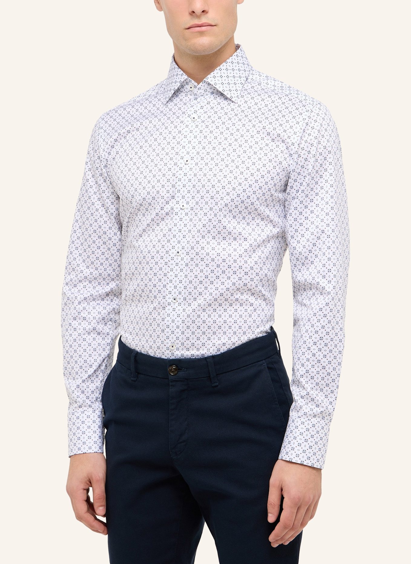 1863 by ETERNA Hemd SLIM FIT: TAUPE