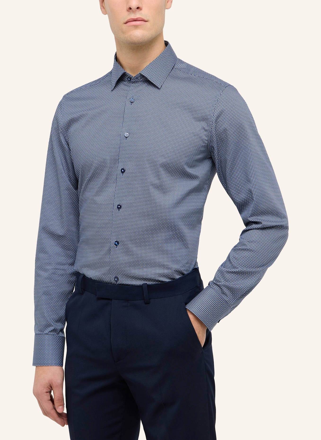 ETERNA Hemd SLIM FIT: BLAU