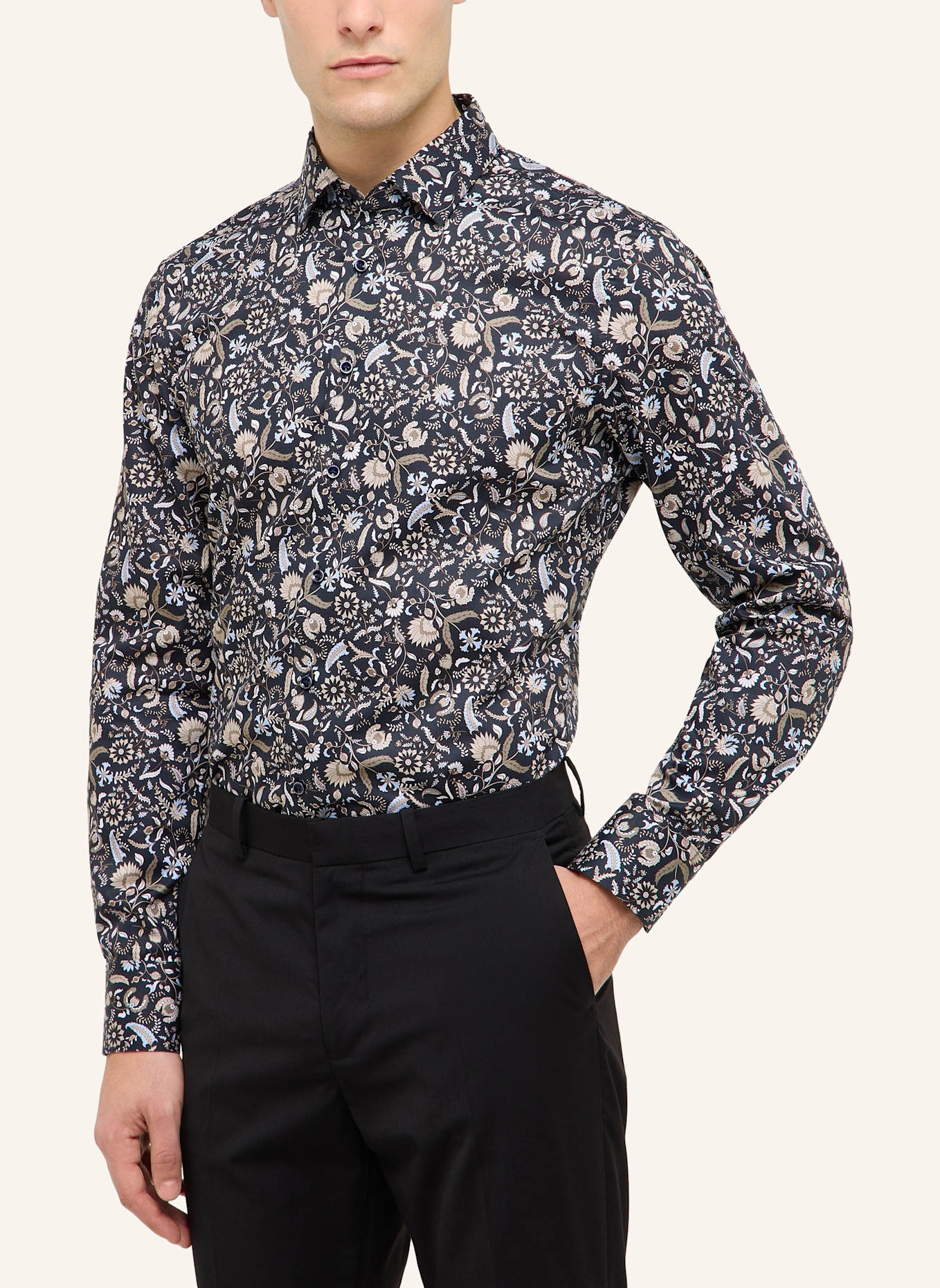 ETERNA Hemd SLIM FIT: DUNKELBLAU