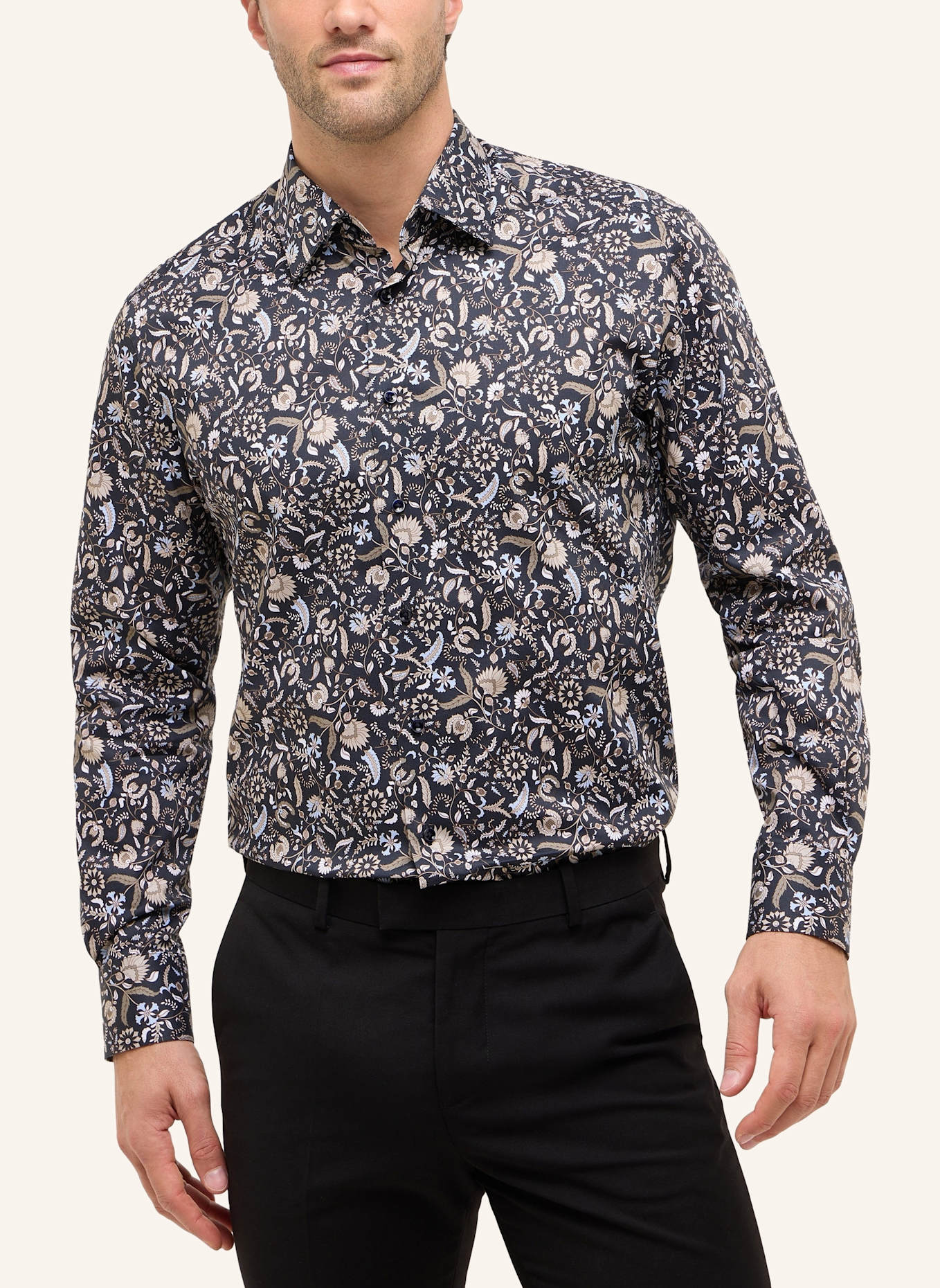 ETERNA Hemd MODERN FIT: DUNKELBLAU