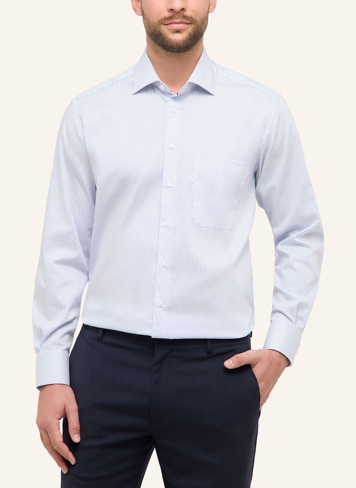 ETERNA Hemd COMFORT FIT: BLAU