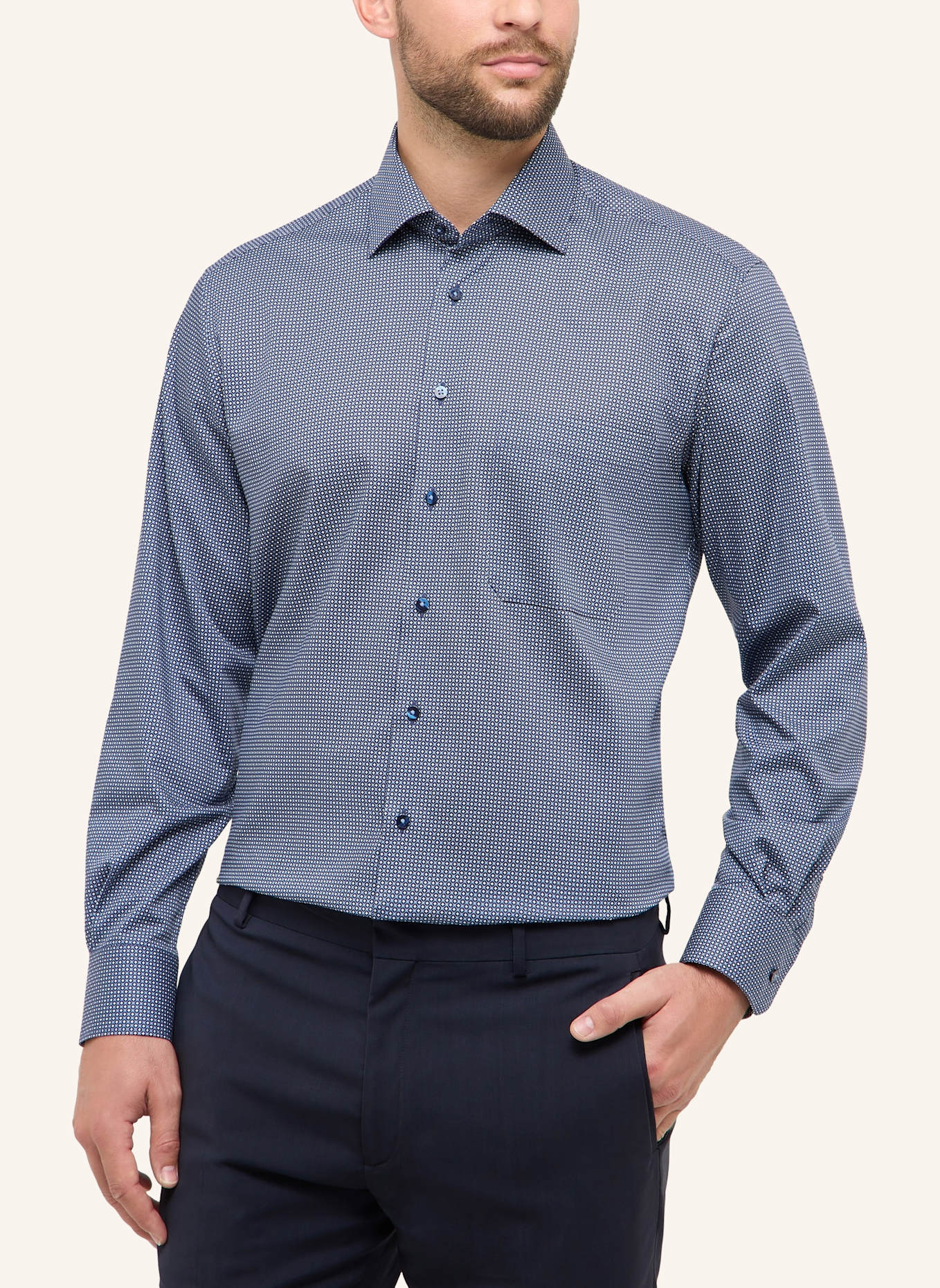 ETERNA Hemd COMFORT FIT: BLAU