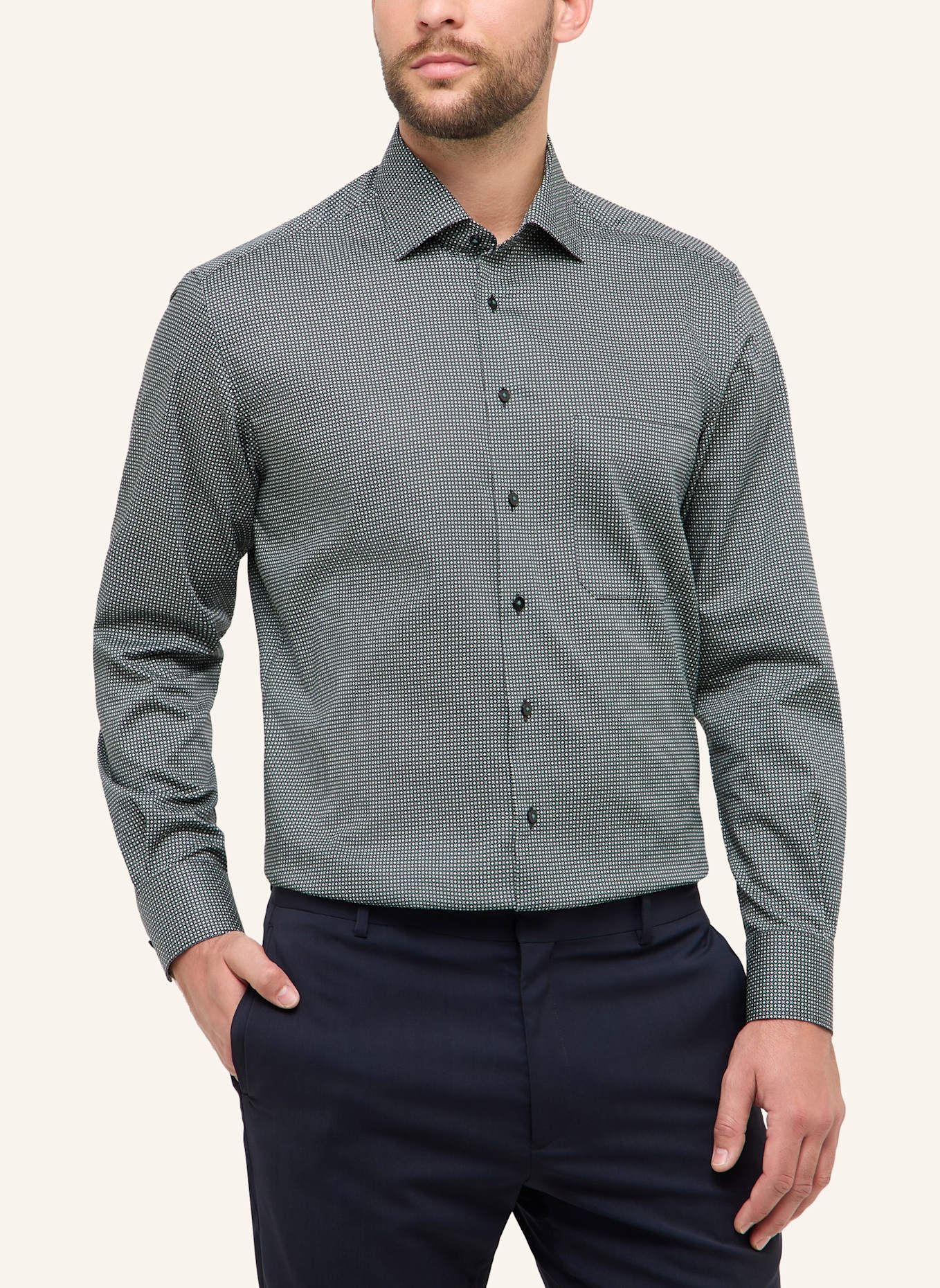 ETERNA Hemd COMFORT FIT: GRÜN