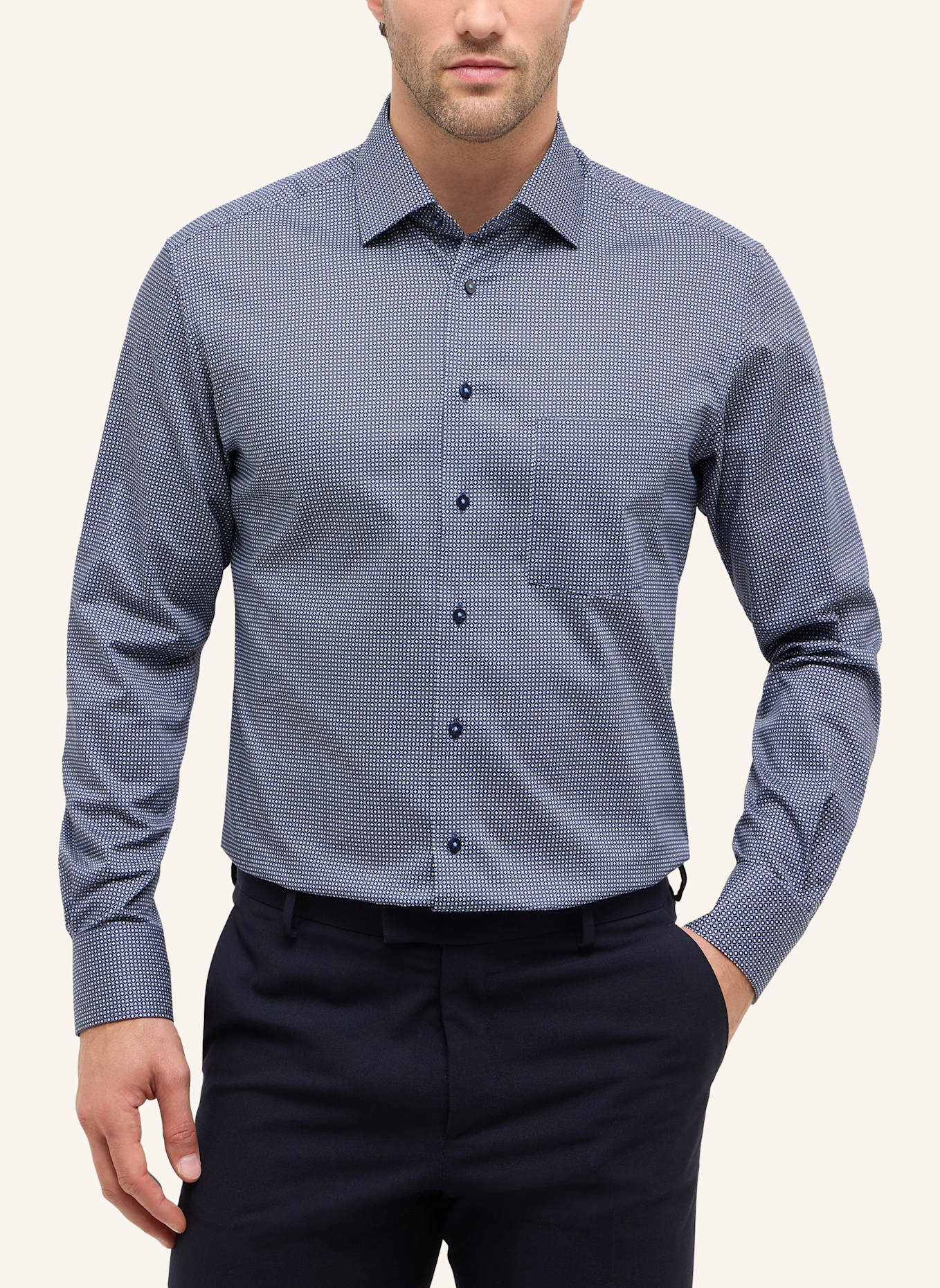 ETERNA Businesshemd Modern Fit: BLAU