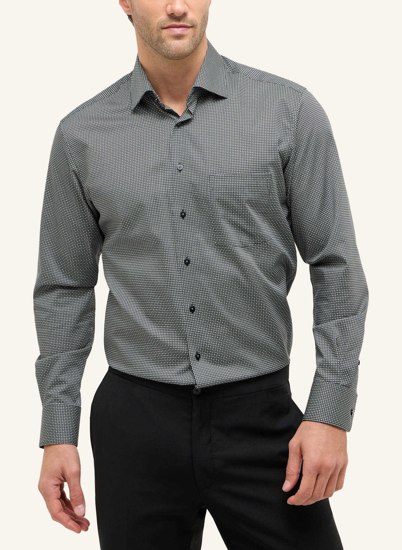 ETERNA Businesshemd Modern Fit: GRÜN
