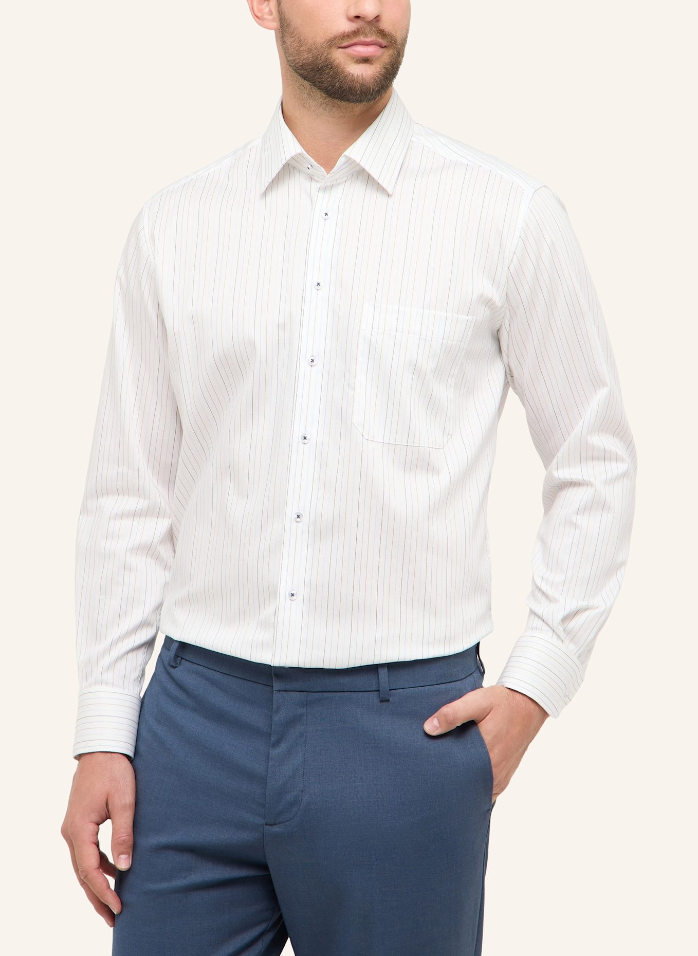 ETERNA Hemd Comfort Fit: BLAU