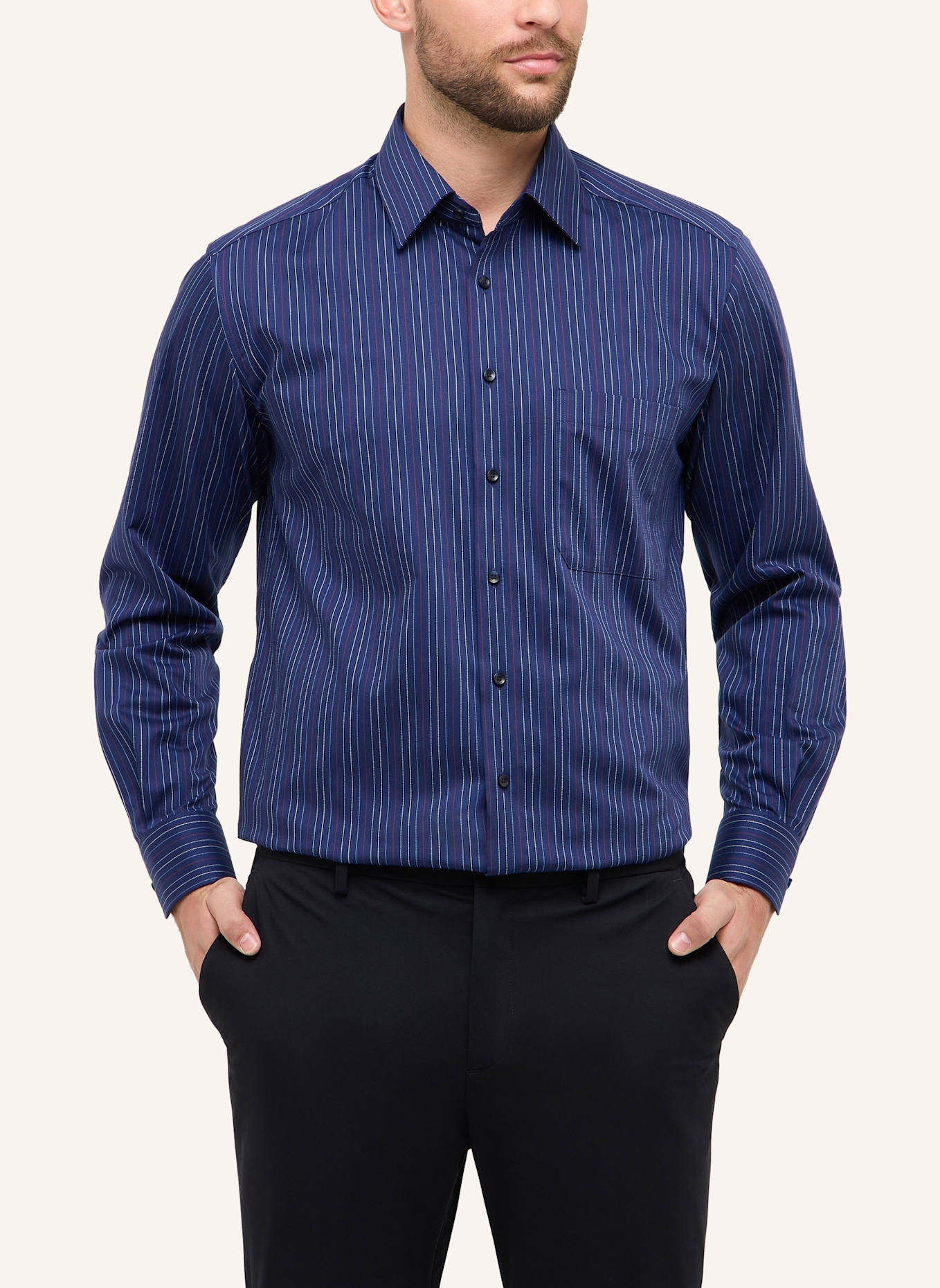 ETERNA Hemd Comfort Fit: DUNKELBLAU