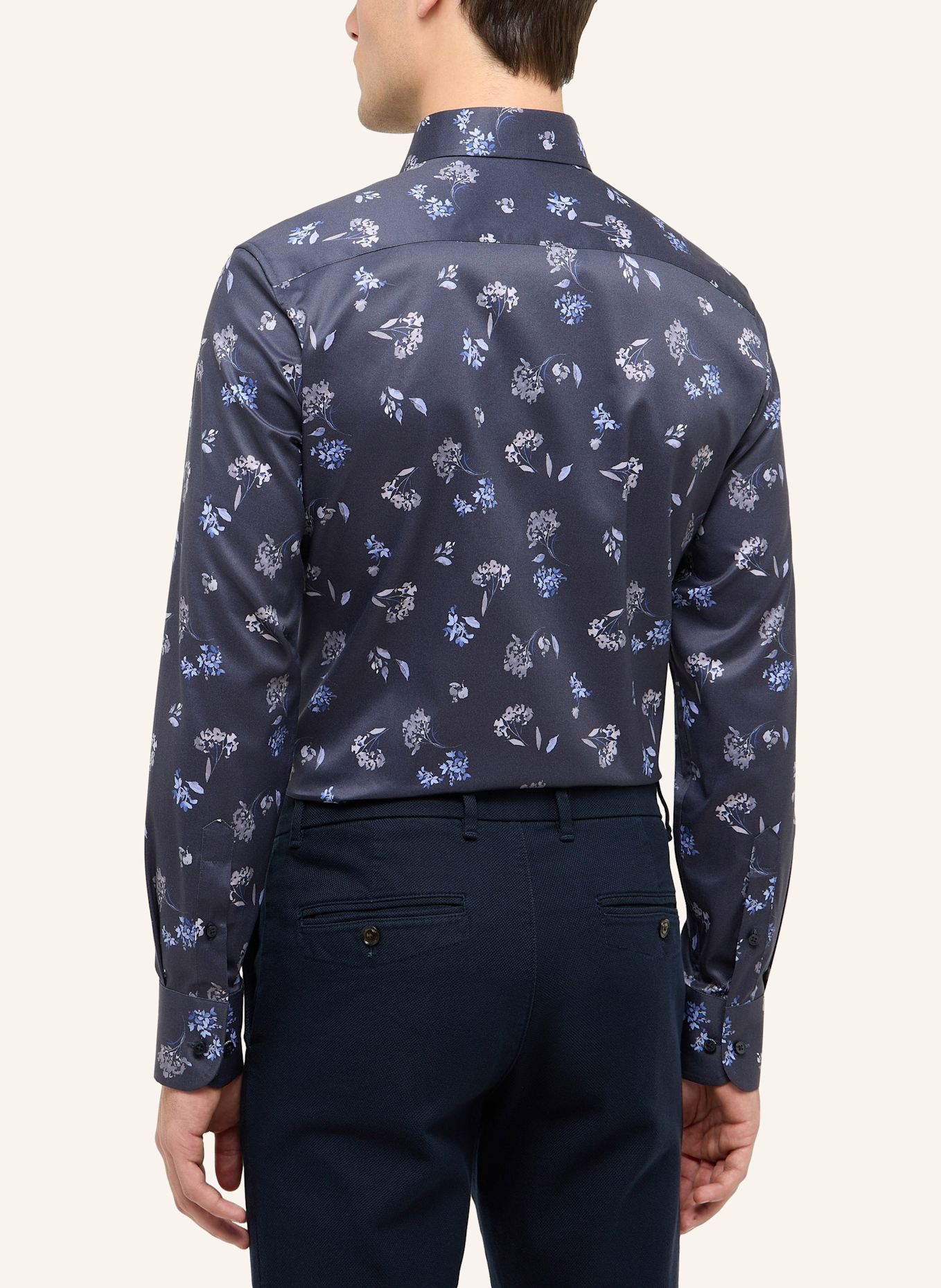 1863 by ETERNA Hemd Slim Fit: DUNKELBLAU