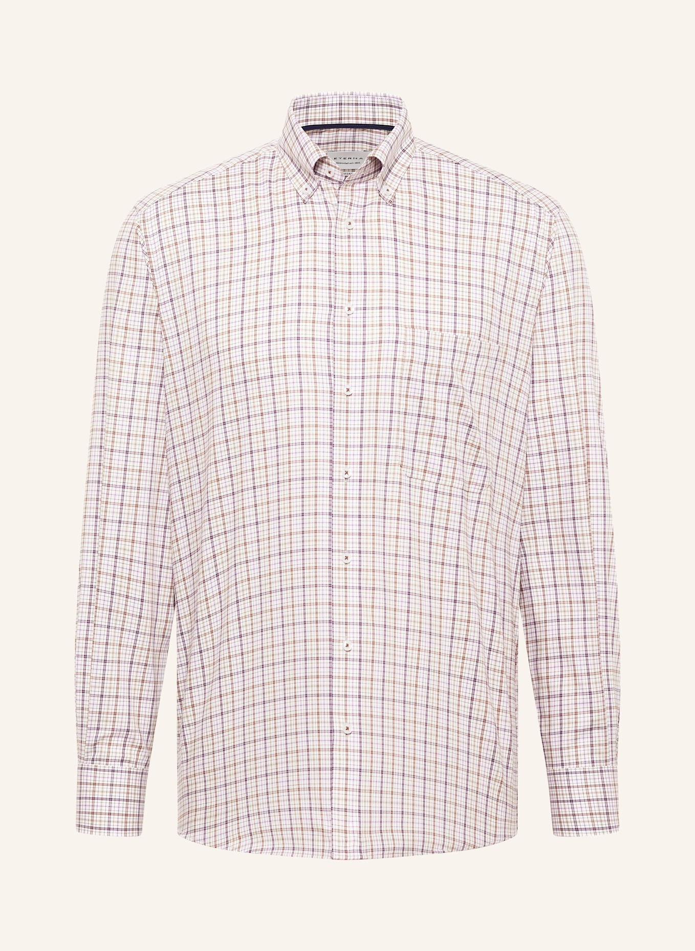 ETERNA Hemd COMFORT FIT: BRAUN