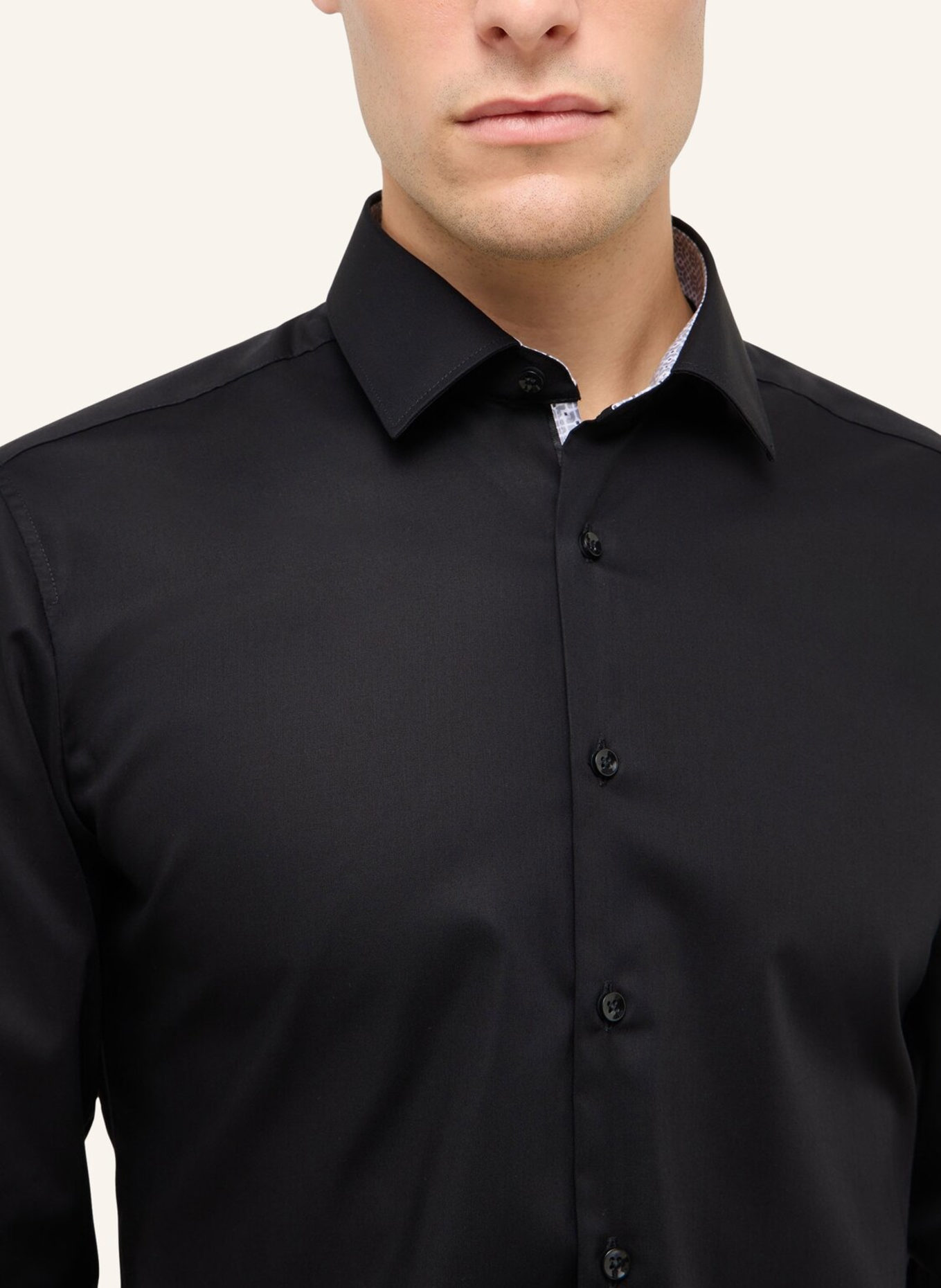 ETERNA Hemd SLIM FIT: SCHWARZ