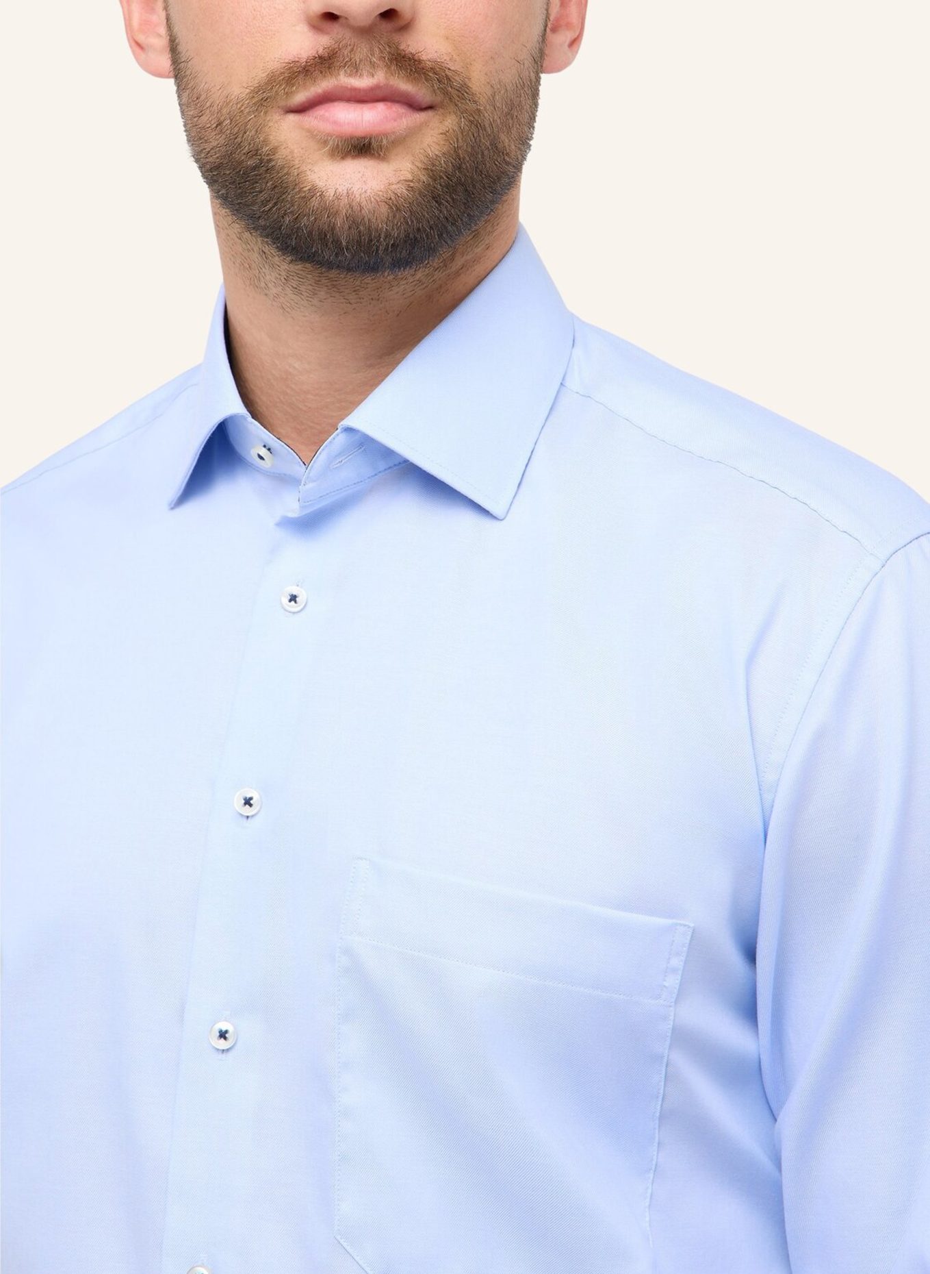 ETERNA Hemd Comfort Fit: HELLBLAU
