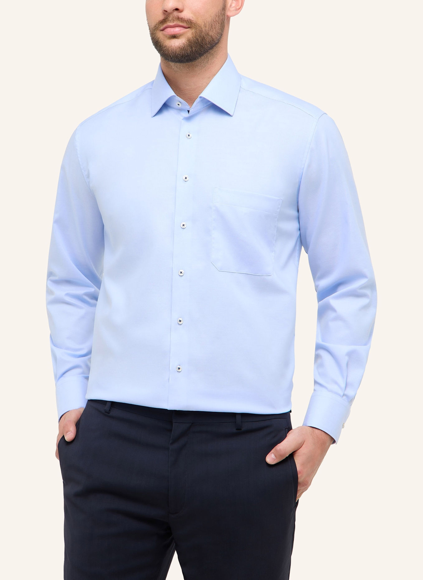 ETERNA Hemd Comfort Fit: HELLBLAU