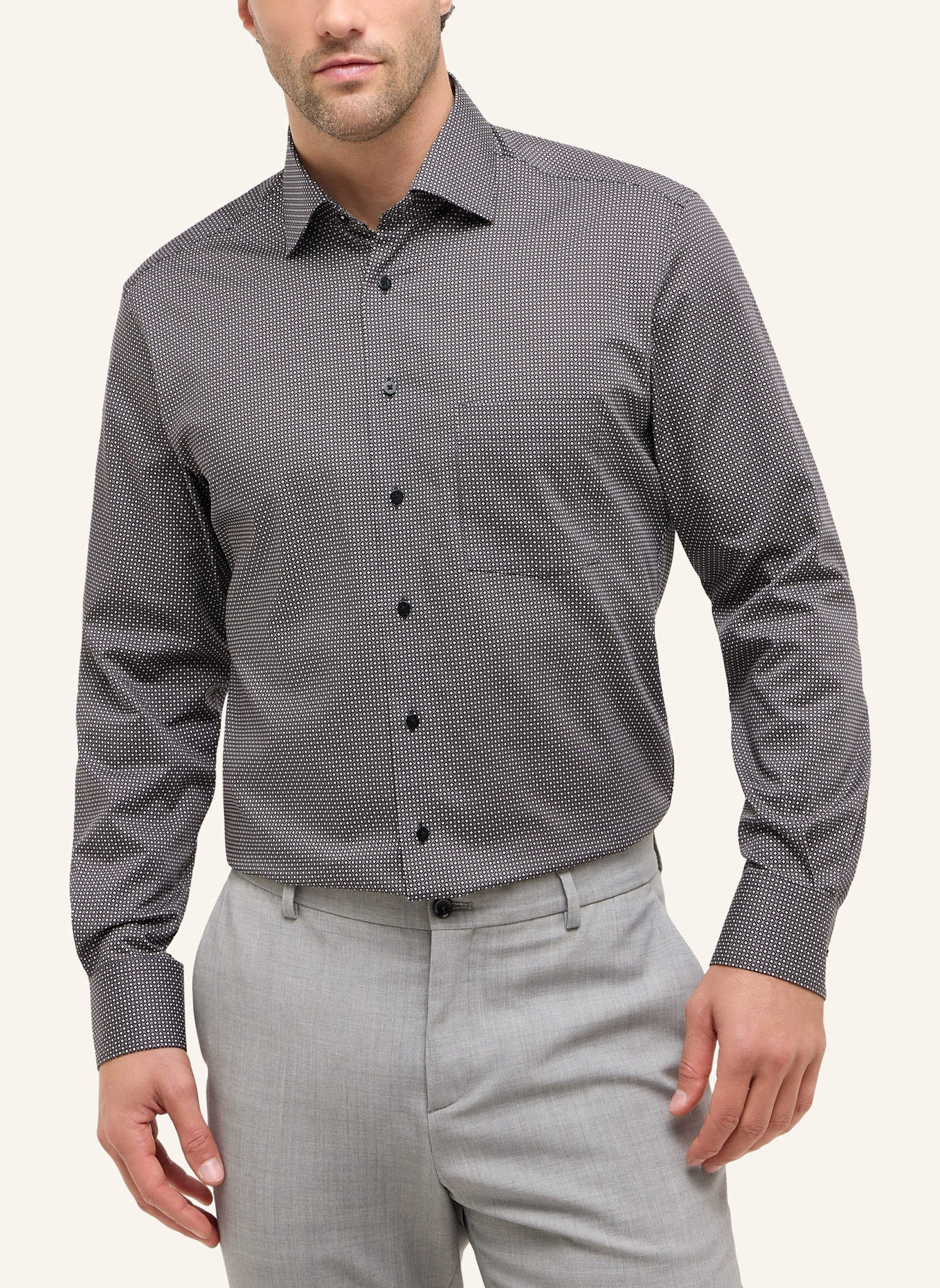 ETERNA Businesshemd Modern Fit: GRAU