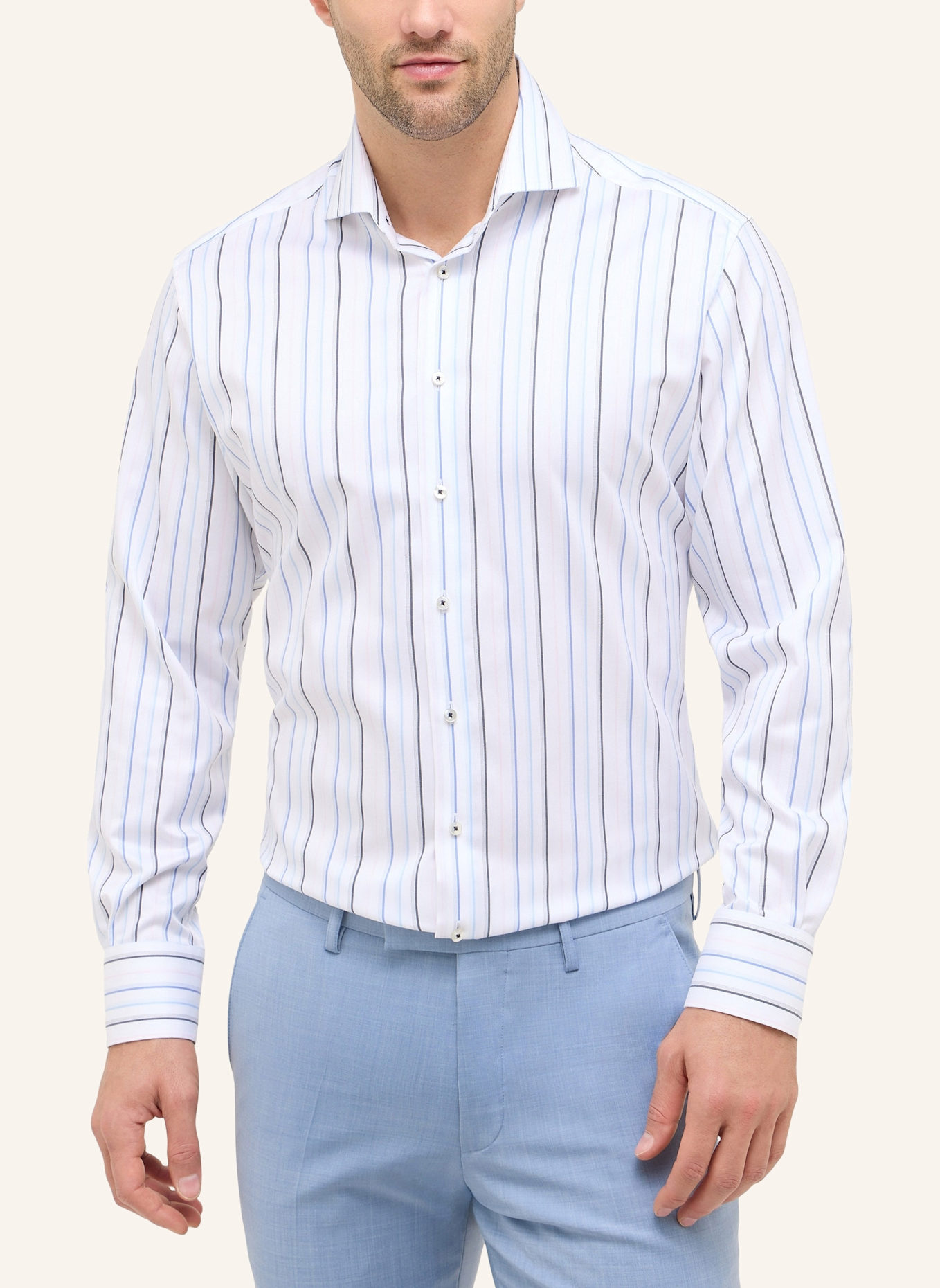 1863 by ETERNA Hemd MODERN FIT: BLAU