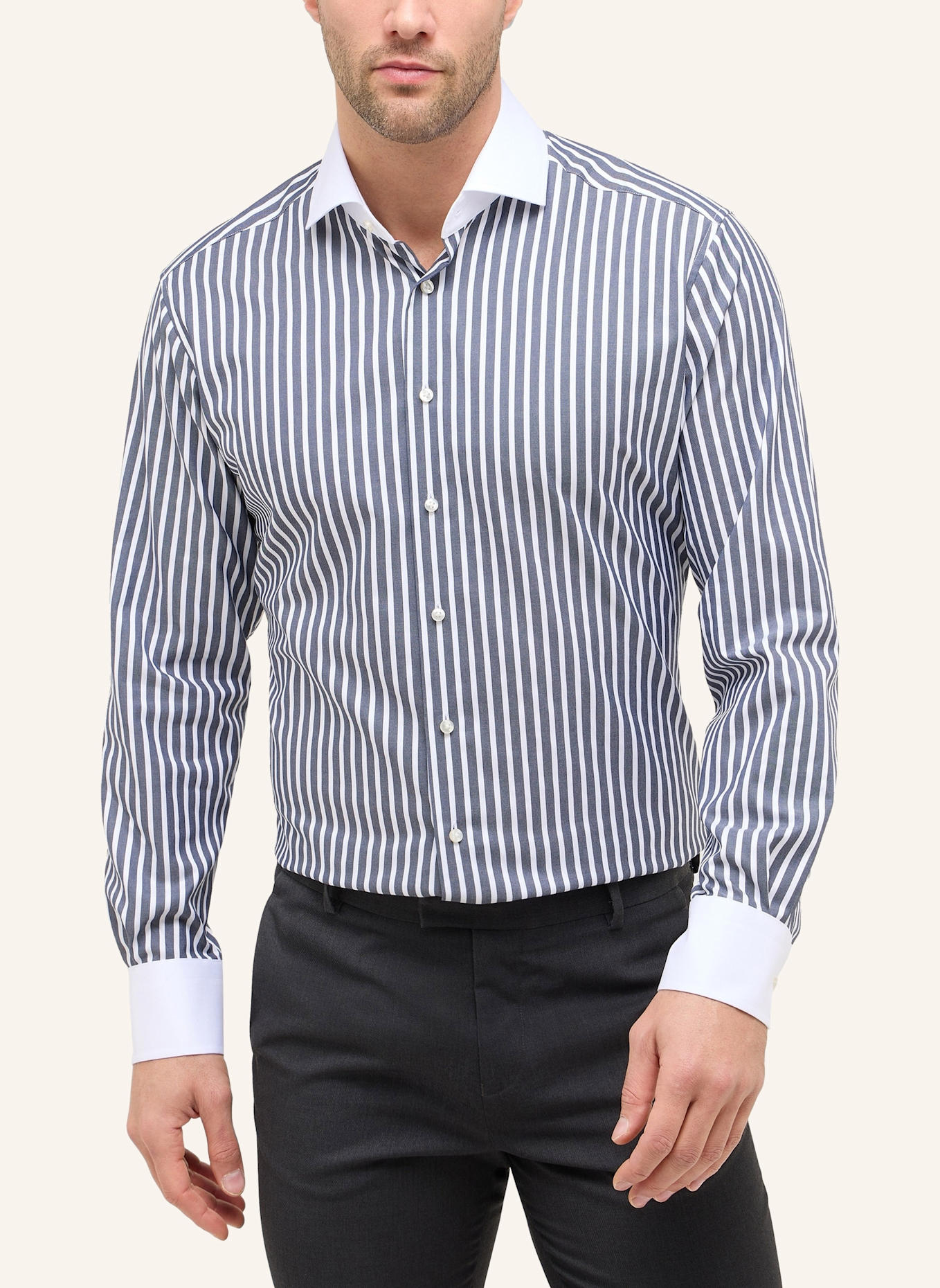 1863 by ETERNA Hemd MODERN FIT: DUNKELBLAU