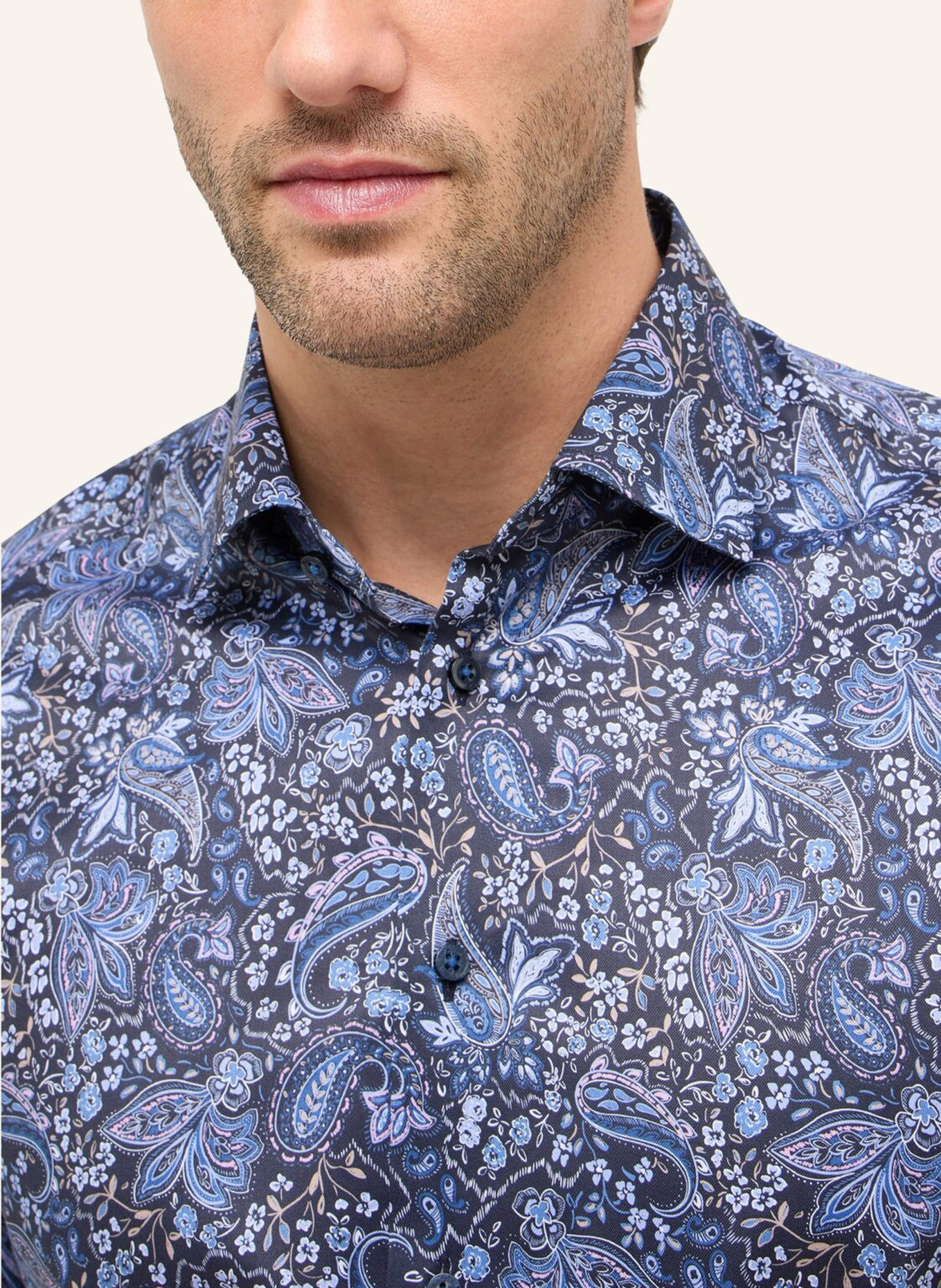 1863 by ETERNA Hemd MODERN FIT: DUNKELBLAU