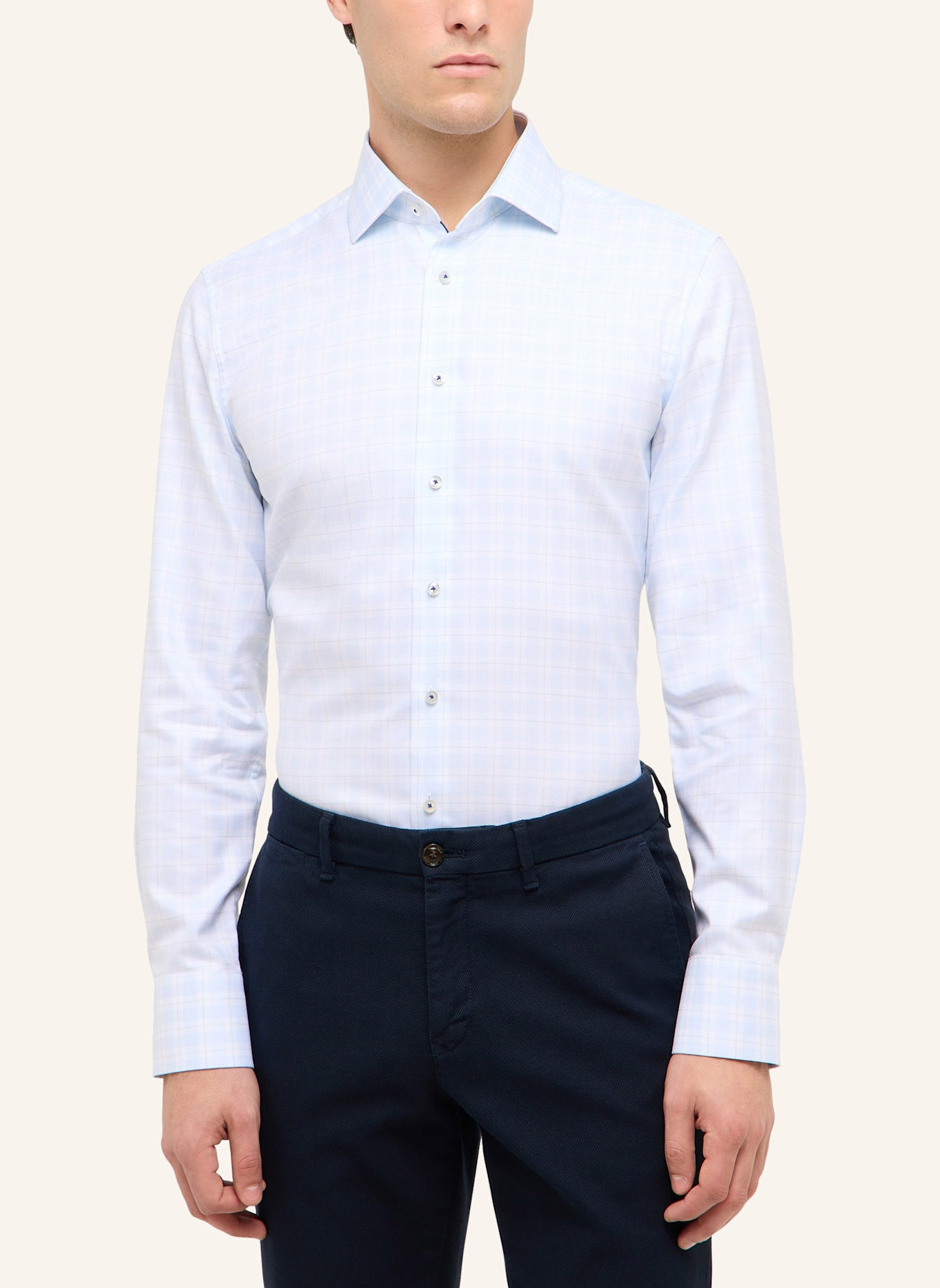 1863 by ETERNA Hemd SLIM FIT: BLAU
