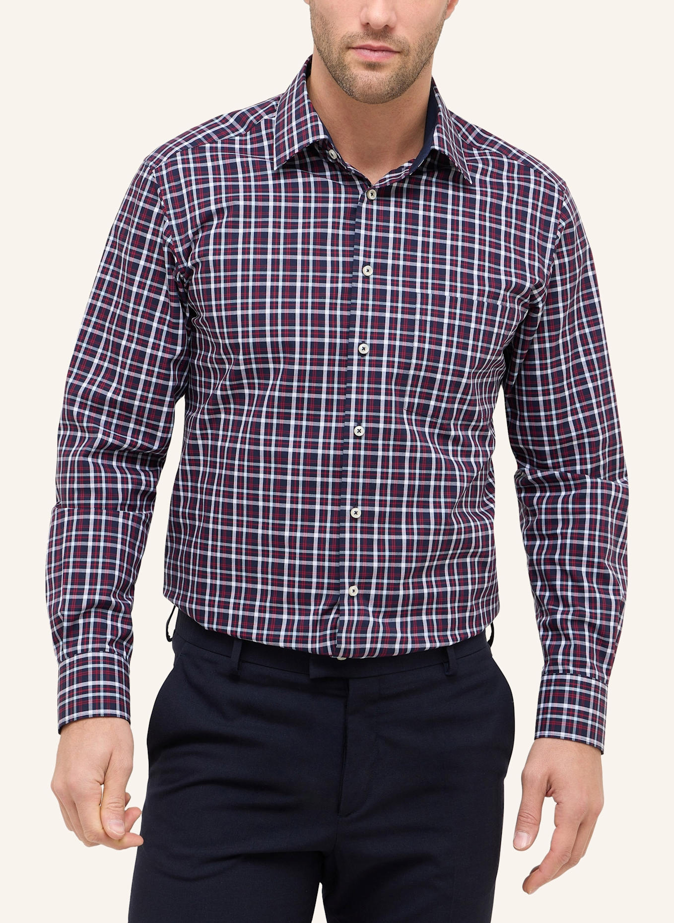 ETERNA Hemd MODERN FIT: DUNKELBLAU