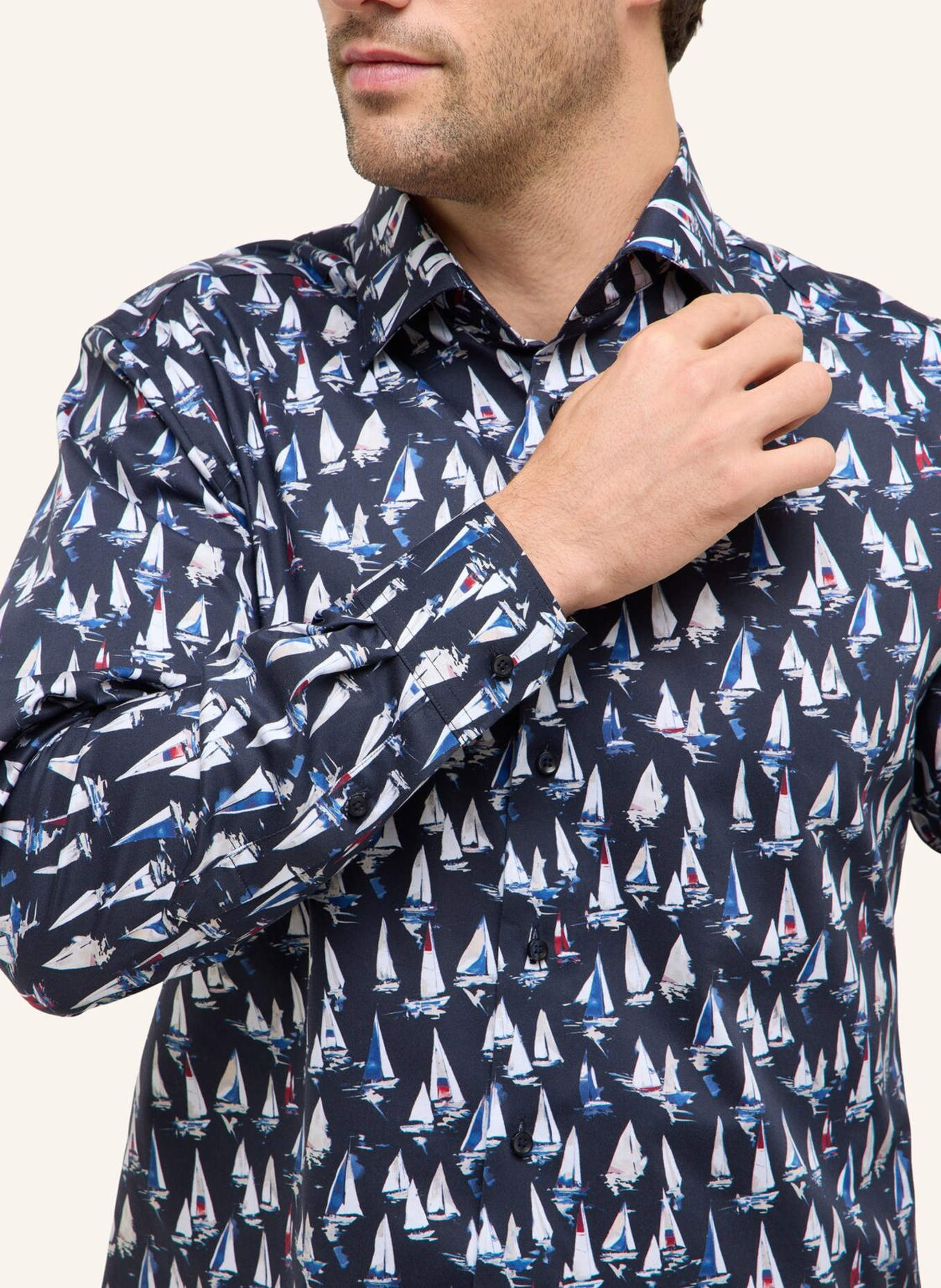 ETERNA Hemd Slim Fit: DUNKELBLAU