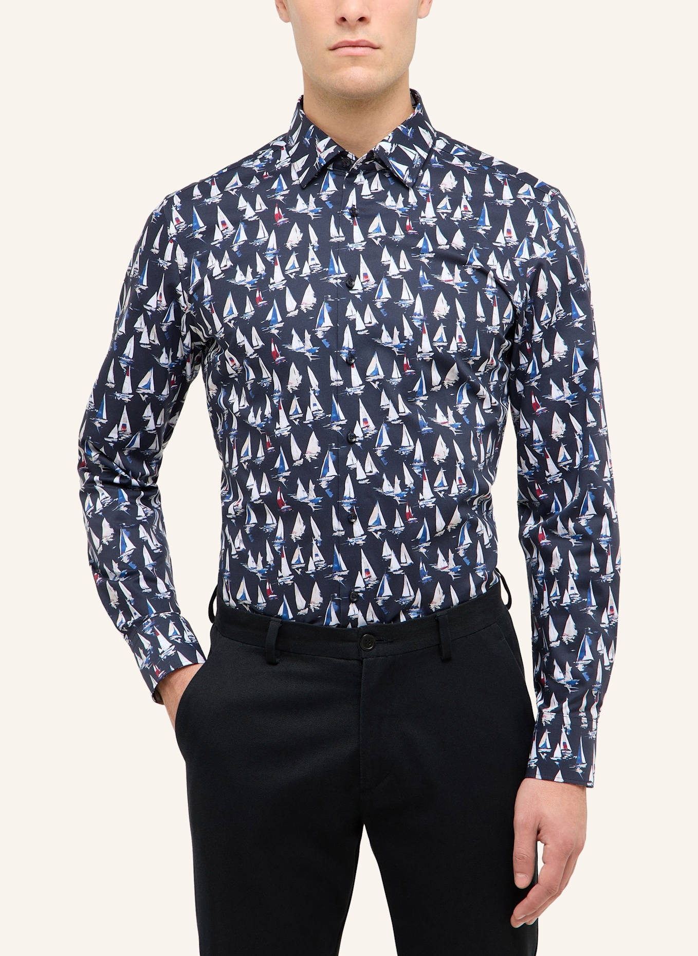 ETERNA Hemd SLIM FIT: DUNKELBLAU