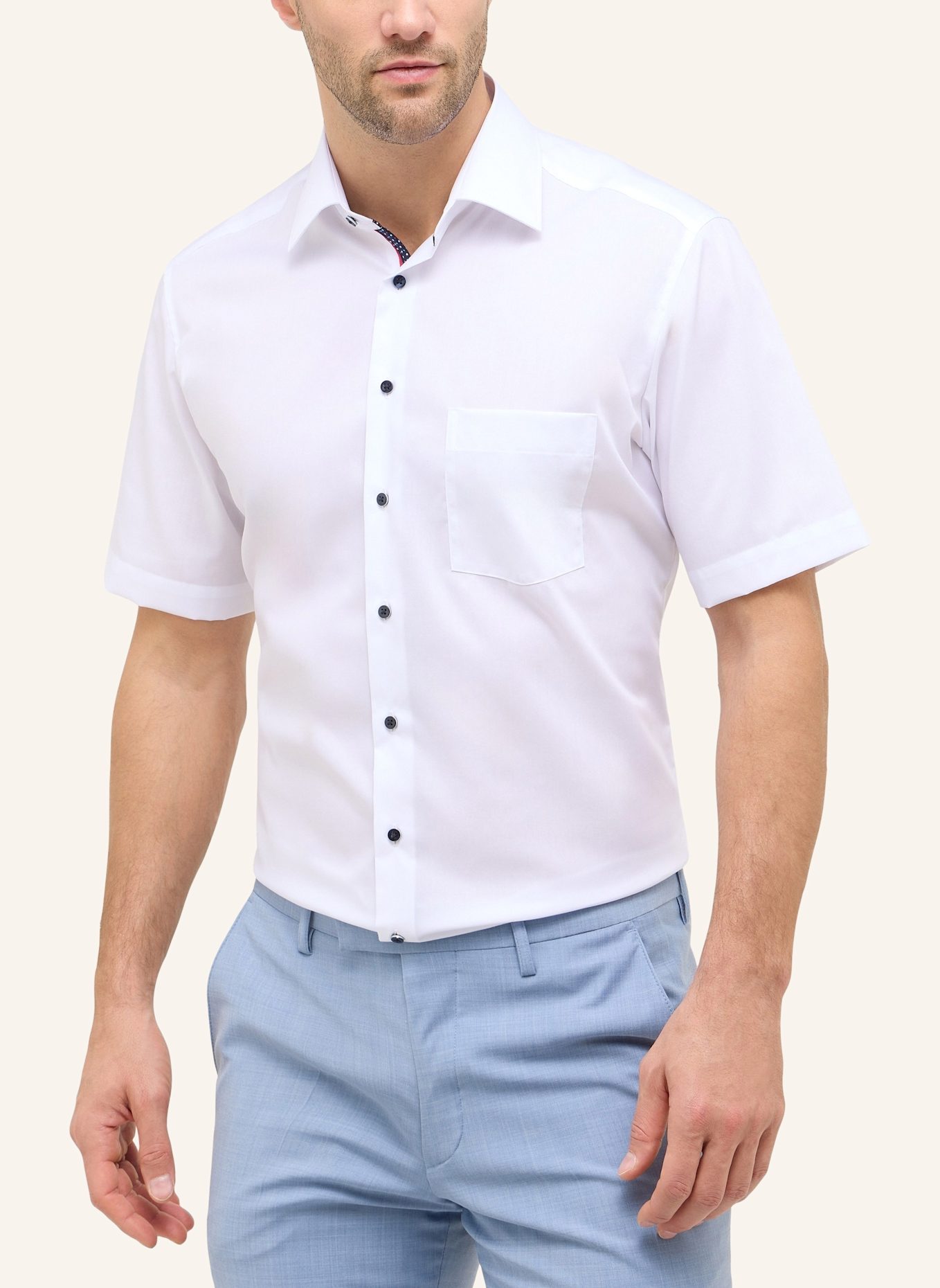 ETERNA Kurzarm-Hemd MODERN FIT: WEISS