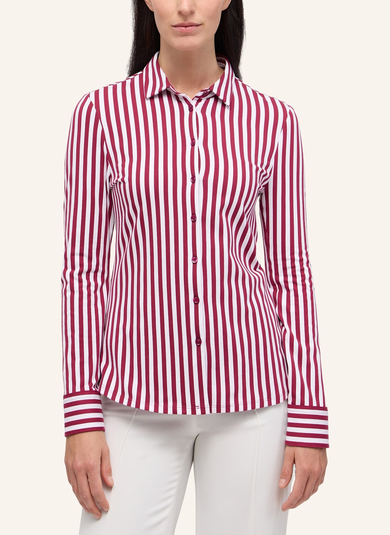 ETERNA Bluse FITTED: ROT