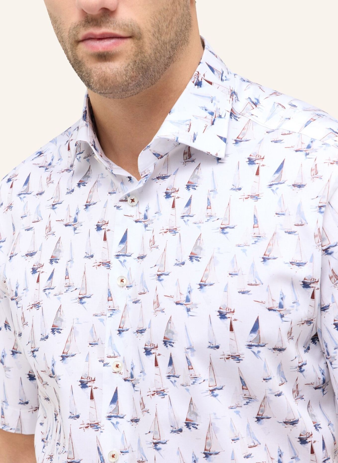 ETERNA Kurzarm-Hemd MODERN FIT: BLAU