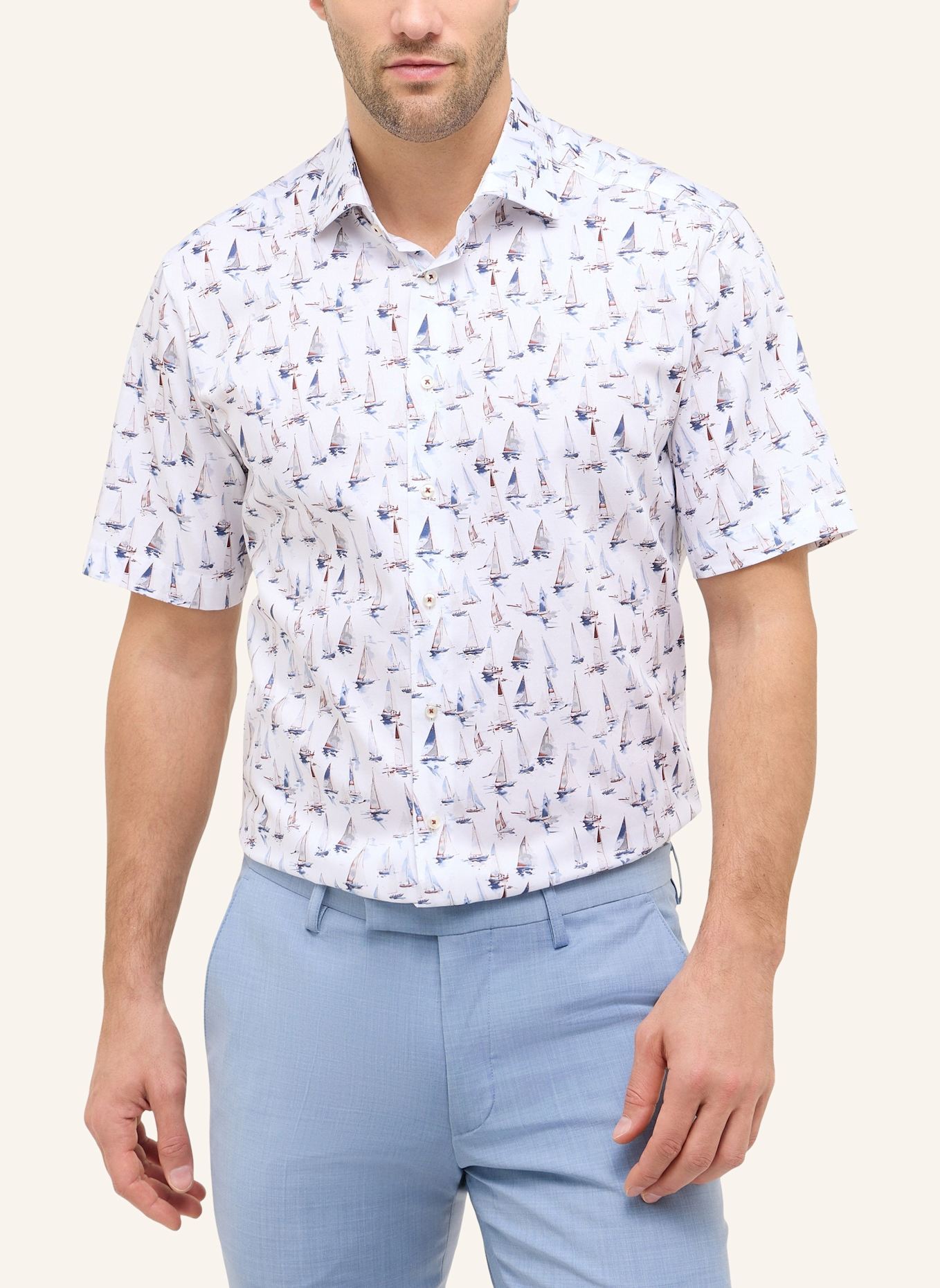 ETERNA Kurzarm-Hemd MODERN FIT: BLAU