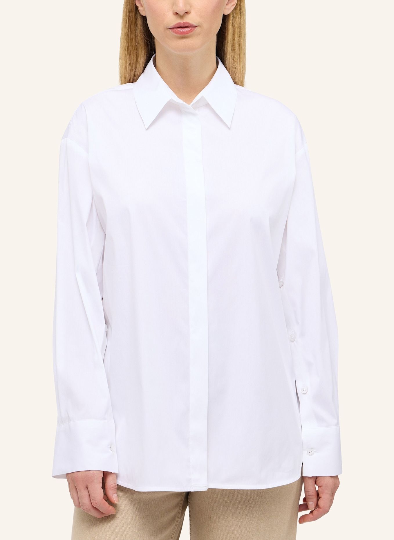 1863 by ETERNA Bluse OVERSIZE FIT: WEISS